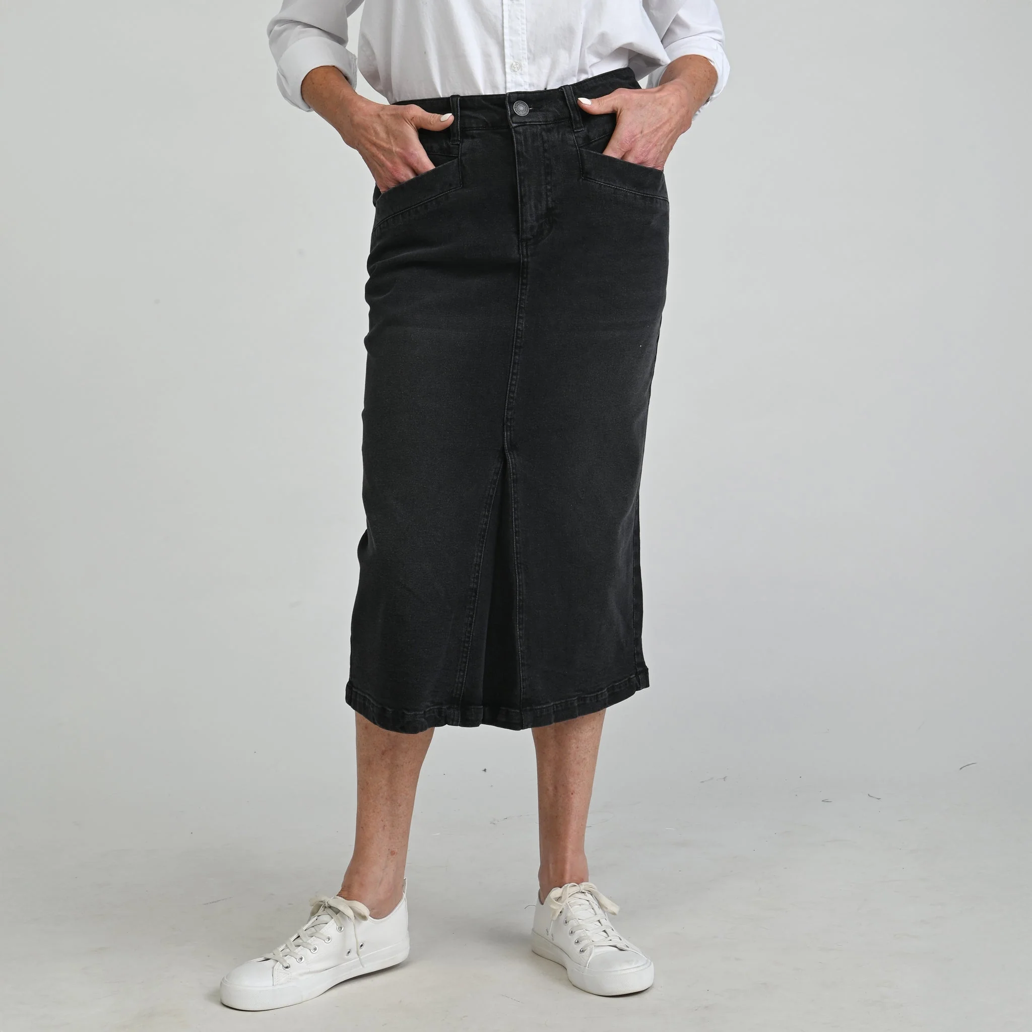Christopher & Banks Denim Midi Skirt - Image 2