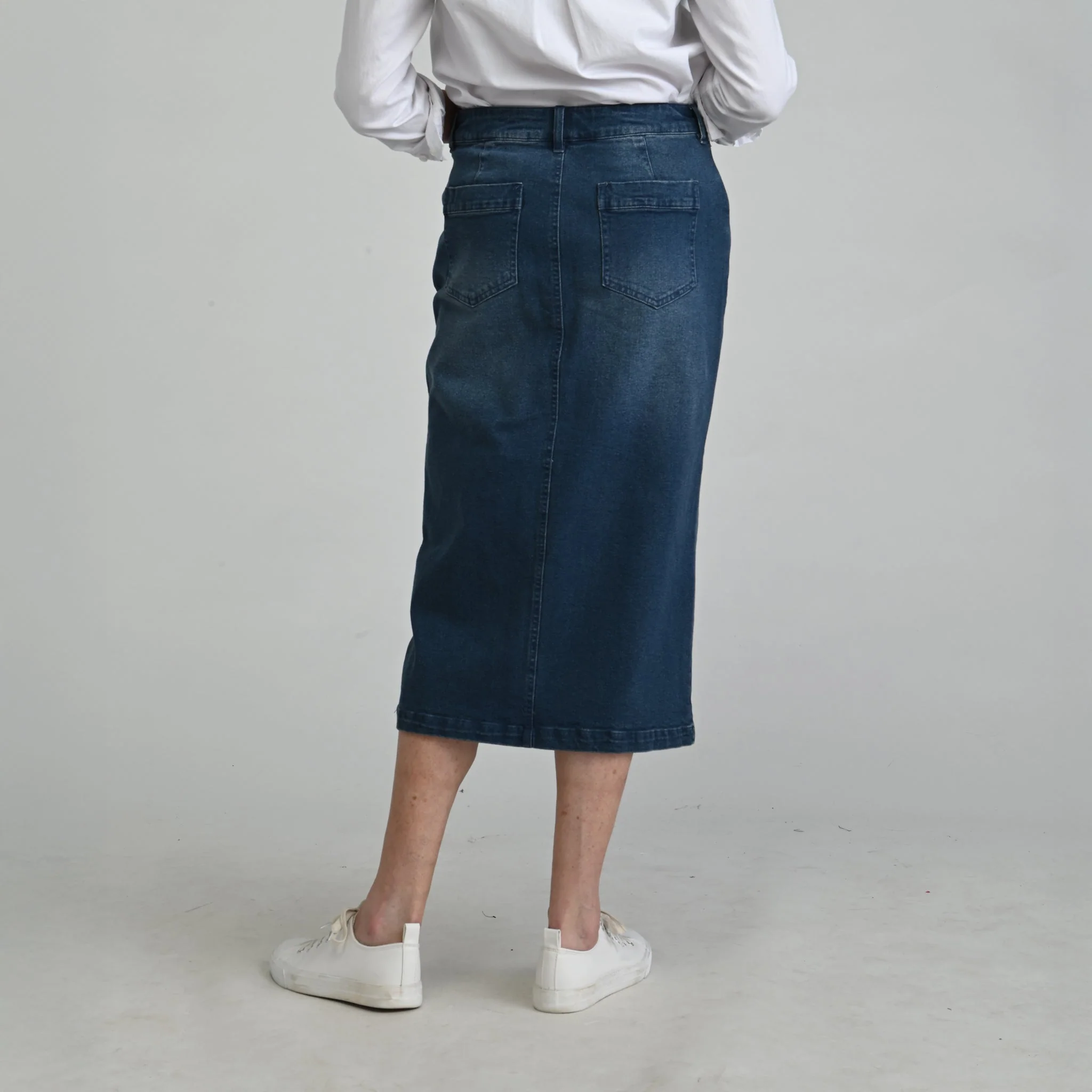 Christopher & Banks Denim Midi Skirt - Image 3