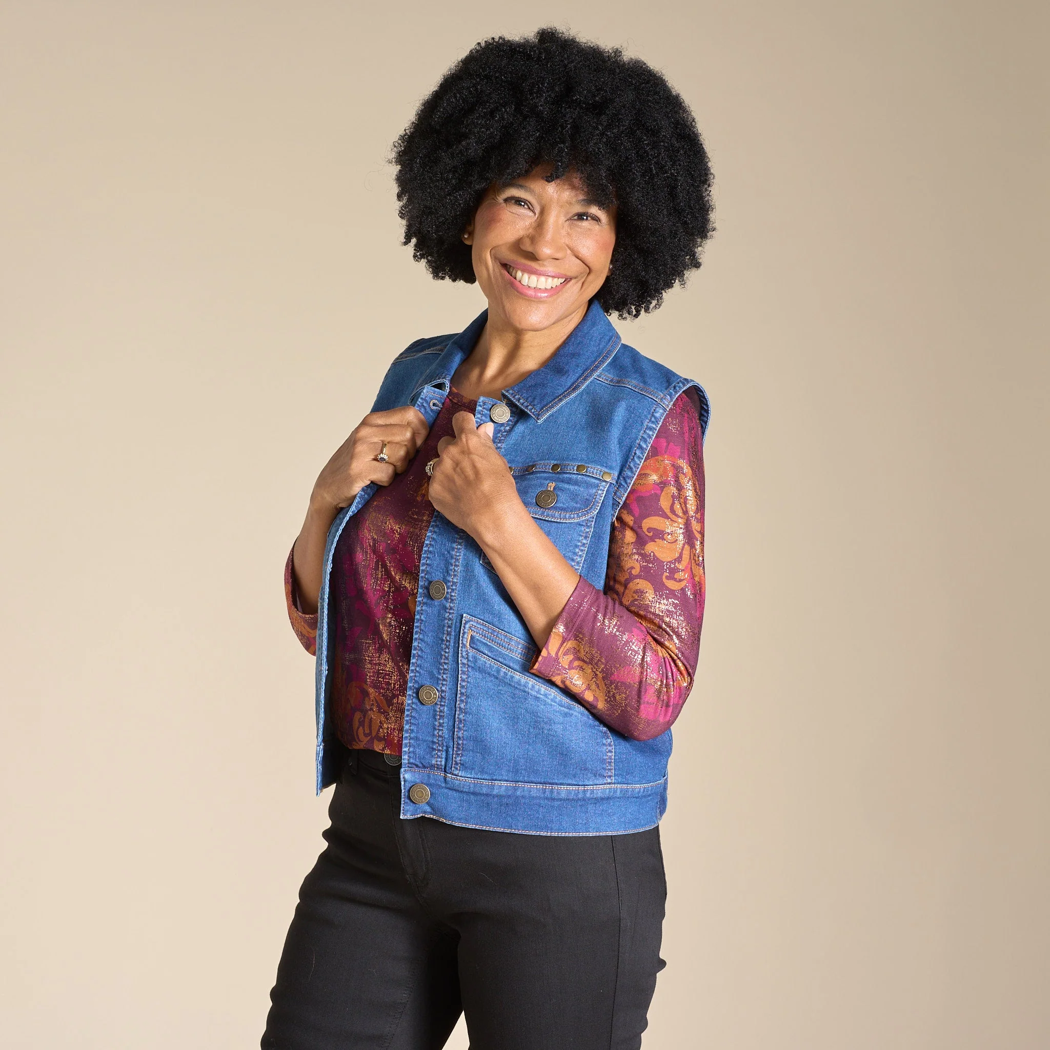 Christopher & Banks Denim Vest - Image 2