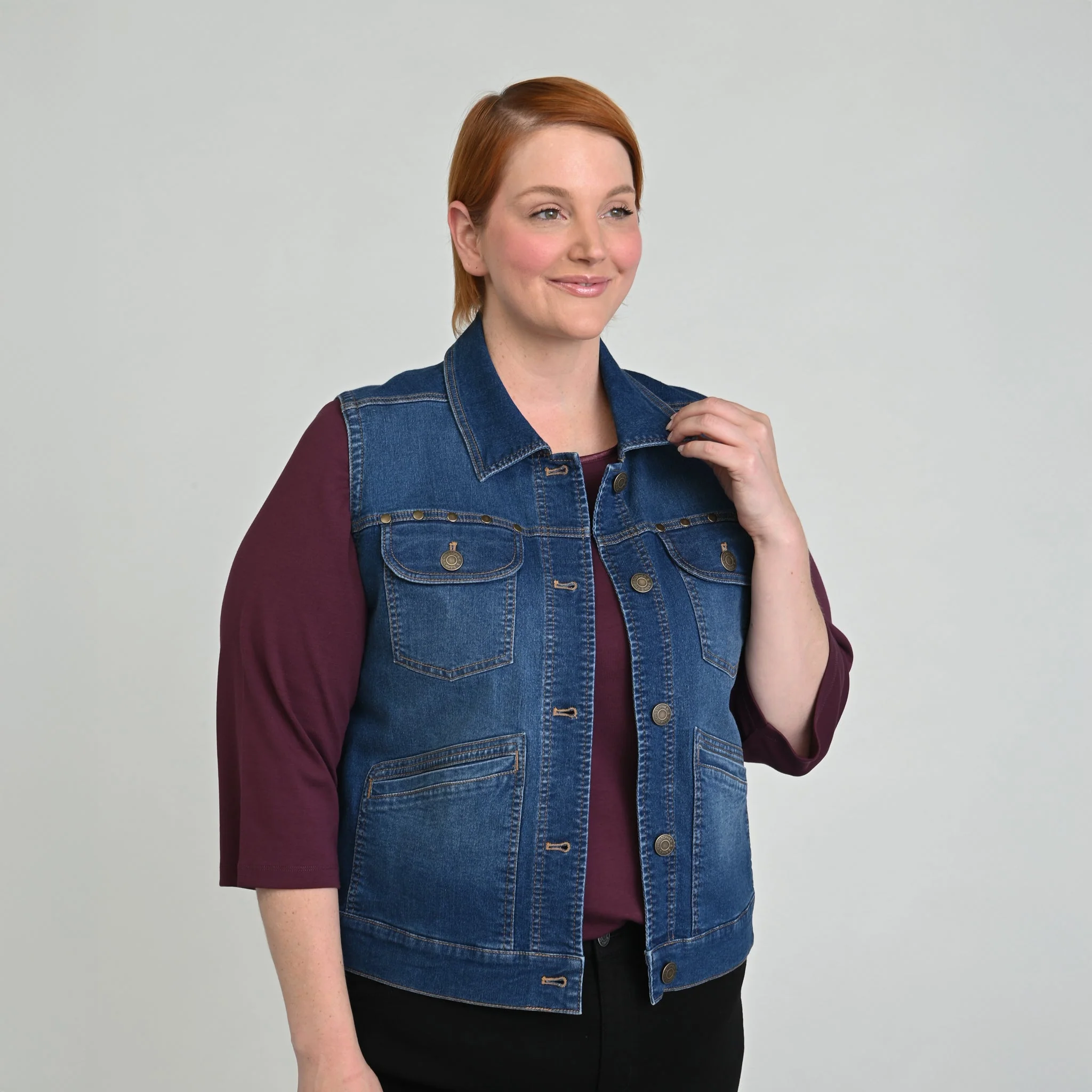 Christopher & Banks Denim Vest - Image 6