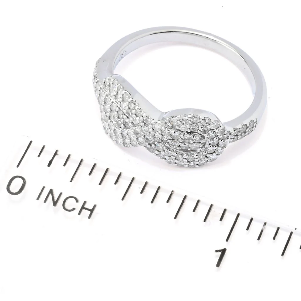 Diamond Treasures Sterling Silver 0.60ctw Diamond "Infinity" Ring - Image 2