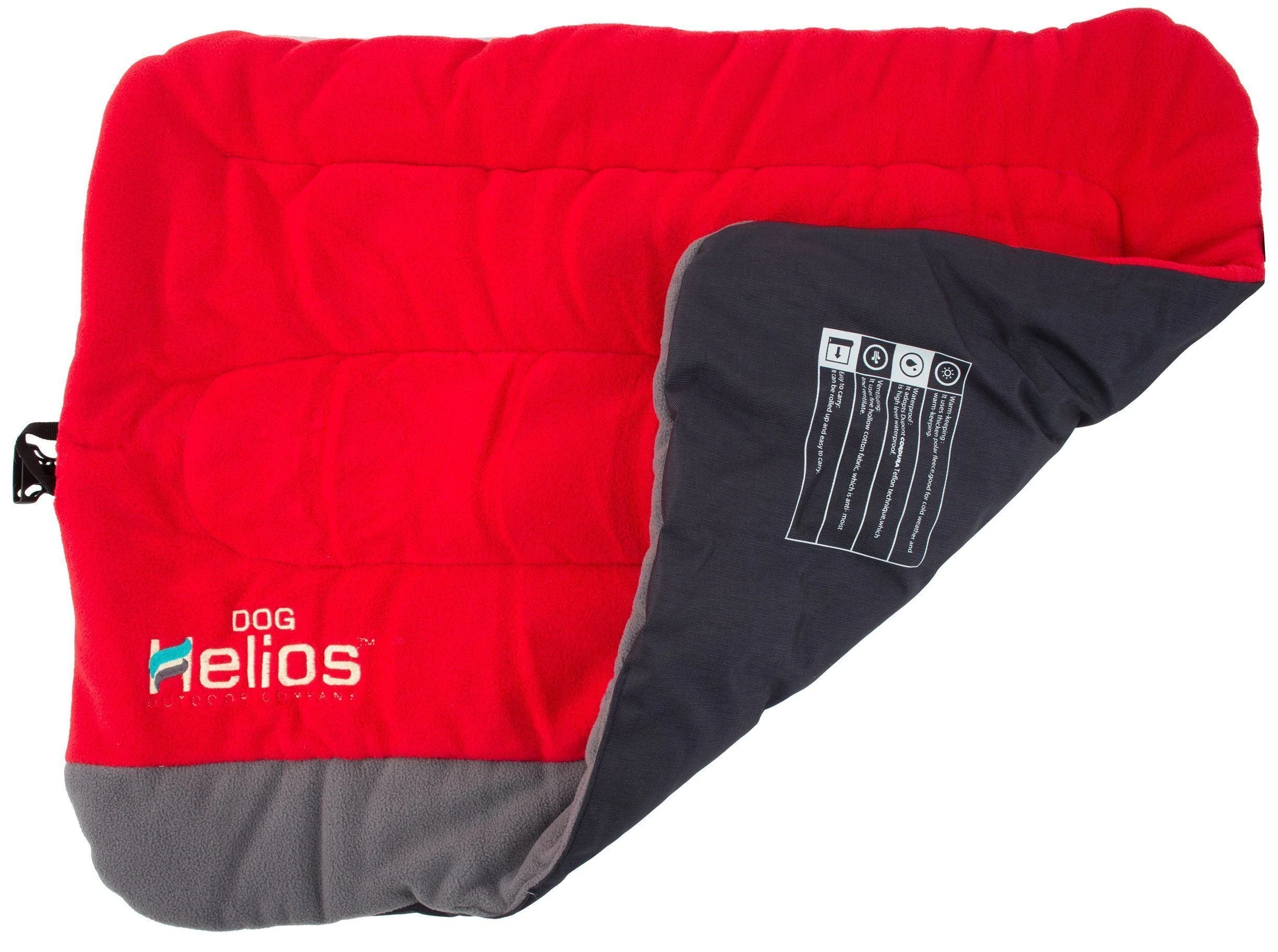 Dog Helios ® 'Combat-Terrain' Cordura-Nyco Reversible Nylon & Fleece Travel Camping Dog Bed - Image 2