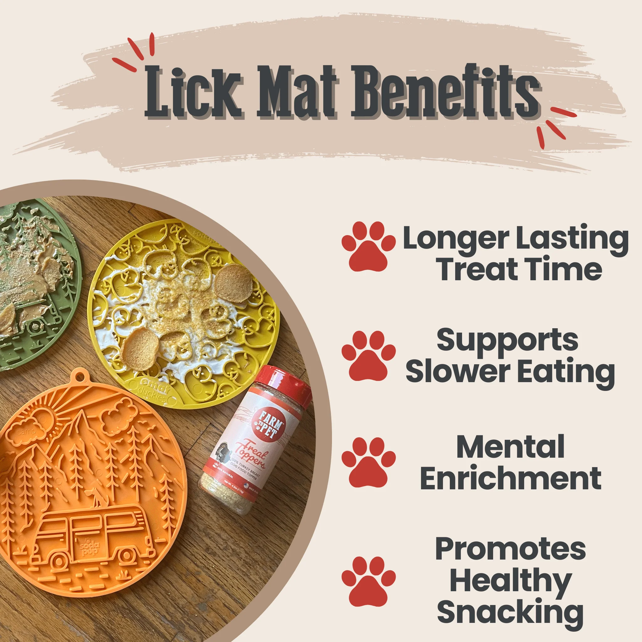 Farm To Pet Choice of Dog Lick Mat with Suction Cups - Image 15