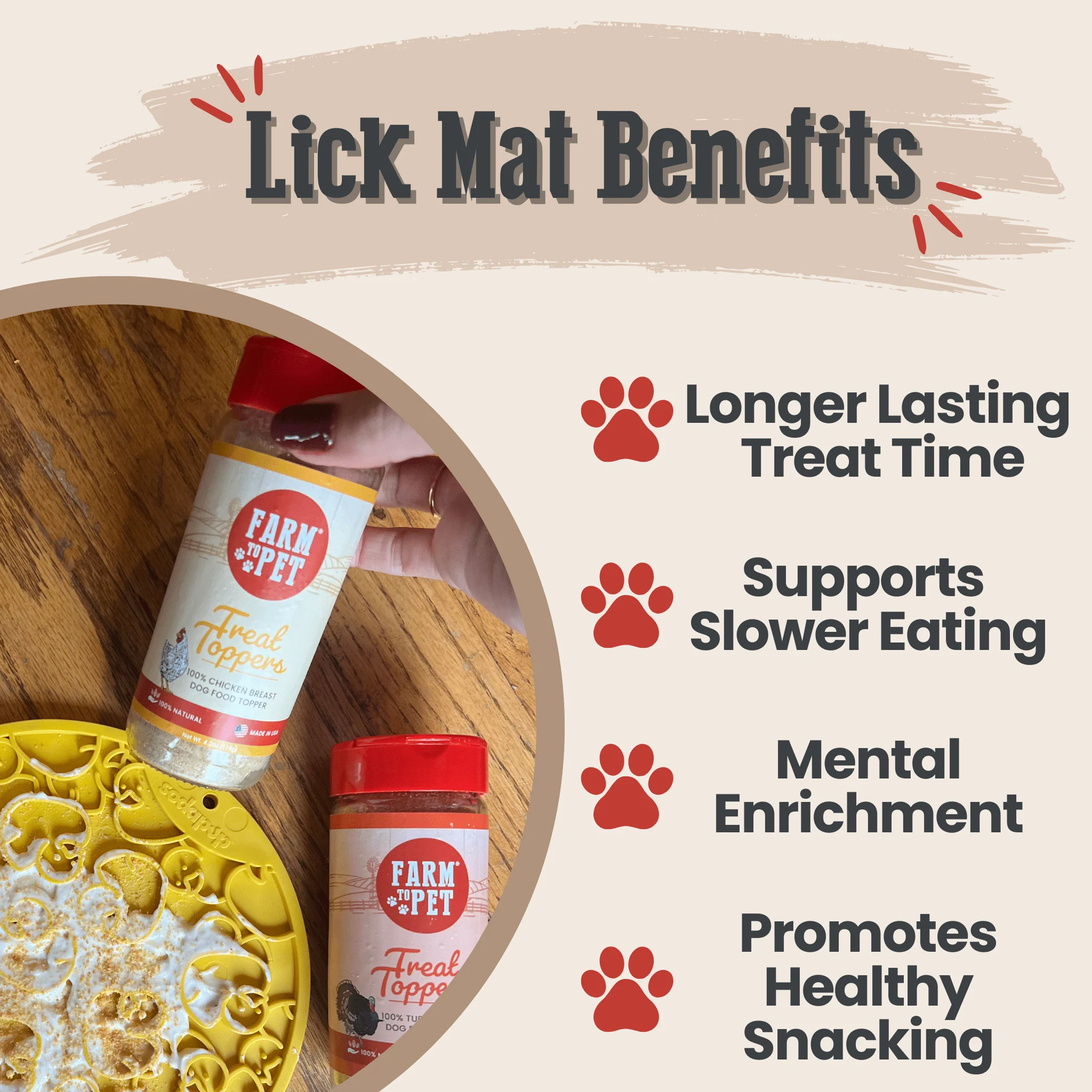 Farm To Pet Choice of Dog Lick Mat with Suction Cups - Image 9