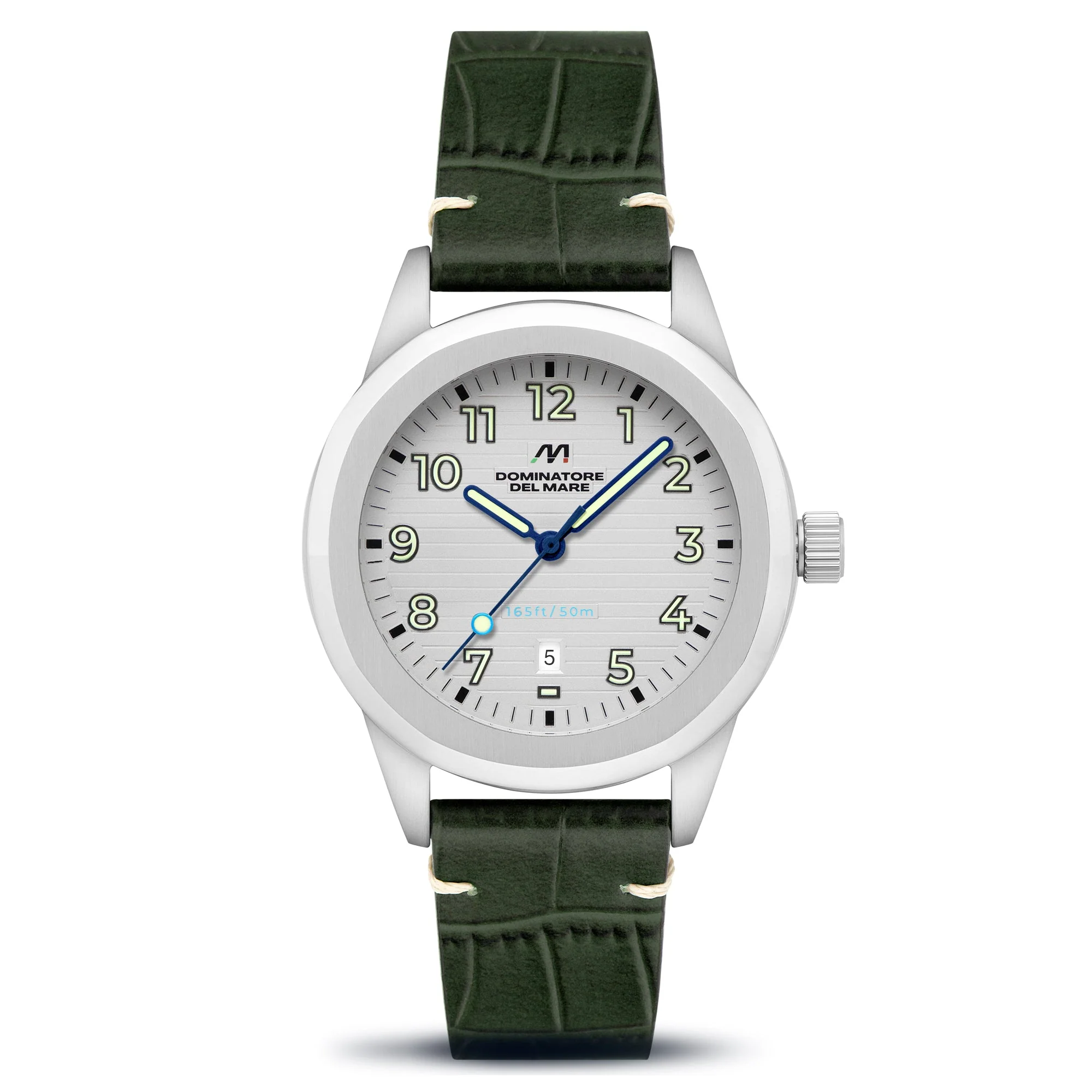 Dominatore Del Mare Men's 42mm Aqua Sicura Quartz Leather Strap Watch - Image 2