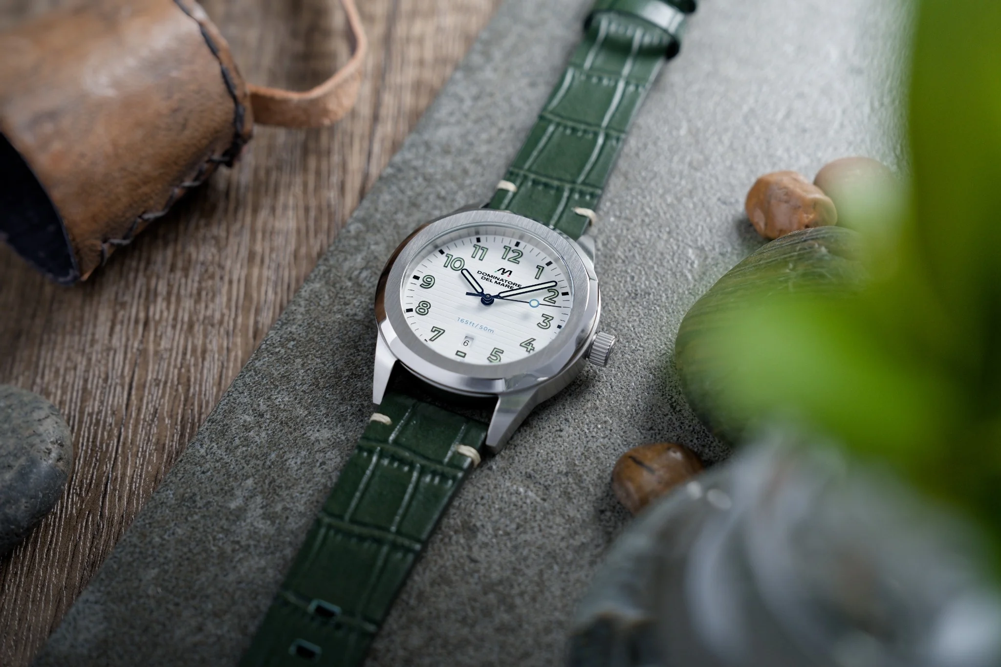 Dominatore Del Mare Men's 42mm Aqua Sicura Quartz Leather Strap Watch - Image 5