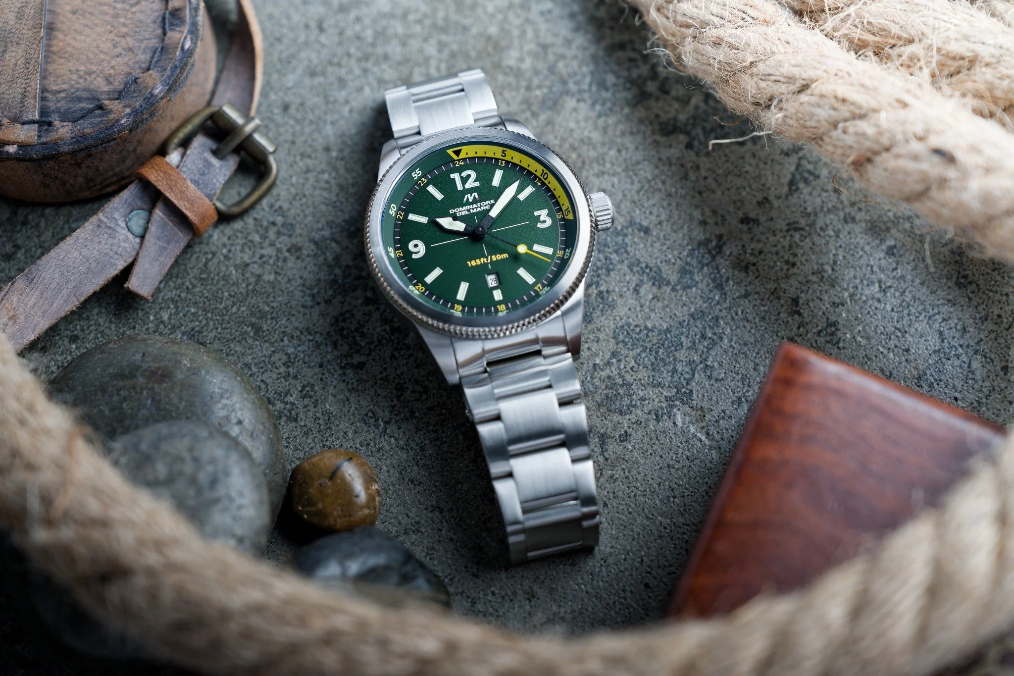 Dominatore Del Mare Men's 42mm Aviatore Quartz Bracelet Watch - Image 2