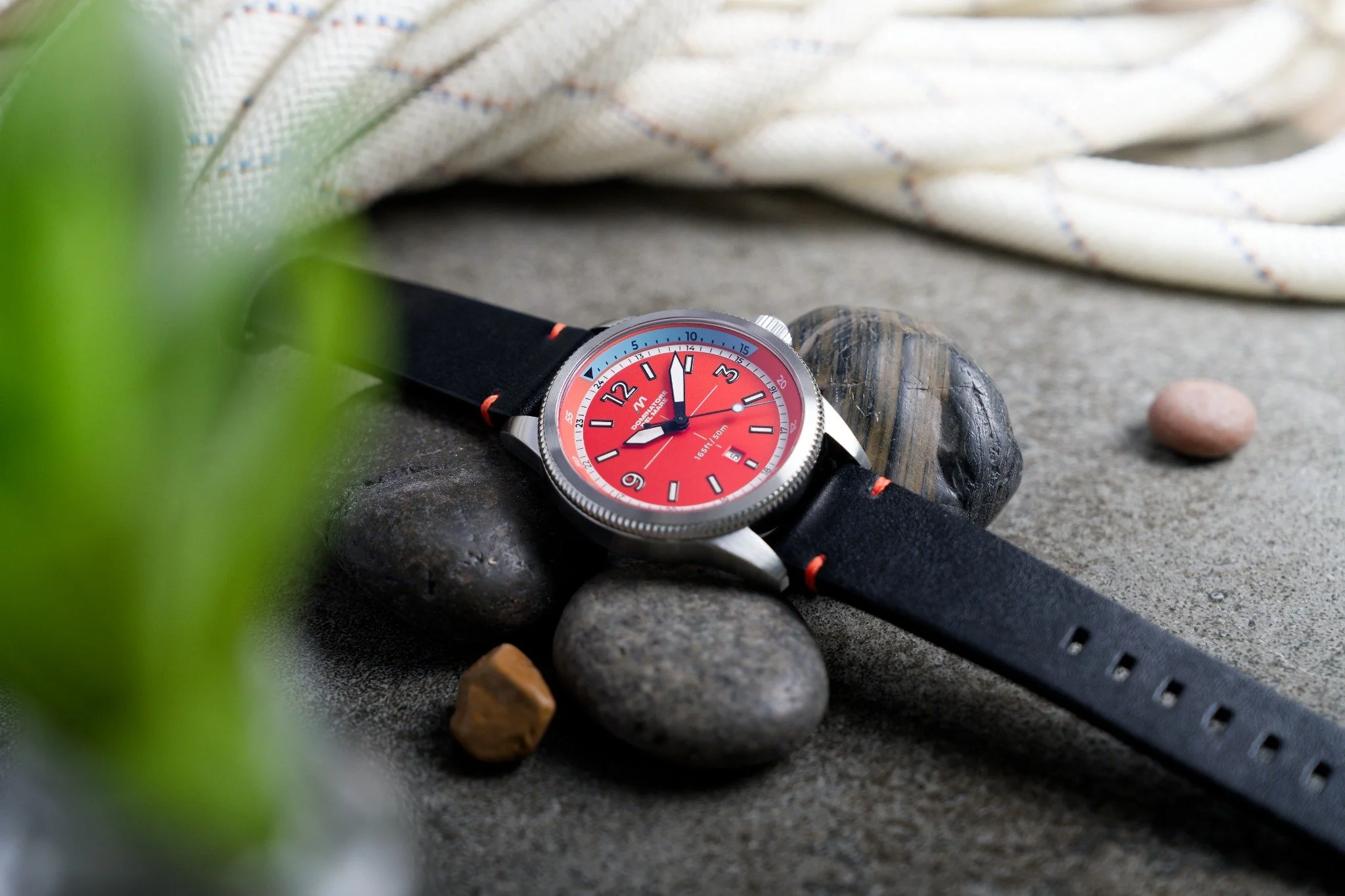 Dominatore Del Mare Men's 42mm Aviatore Quartz Leather Strap Watch - Image 5