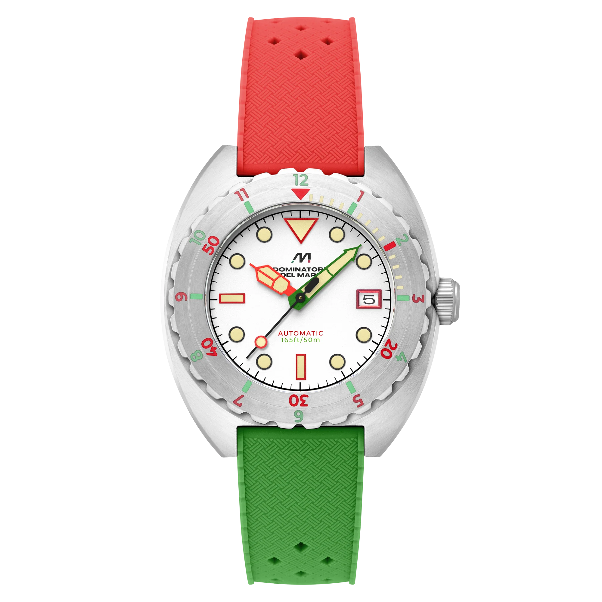 Dominatore Del Mare Men's 44mm Amalfi Automatic Silicone Strap Watch - Image 4