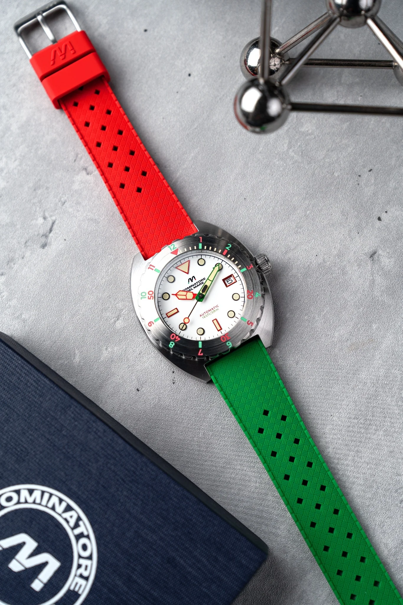 Dominatore Del Mare Men's 44mm Amalfi Automatic Silicone Strap Watch - Image 6