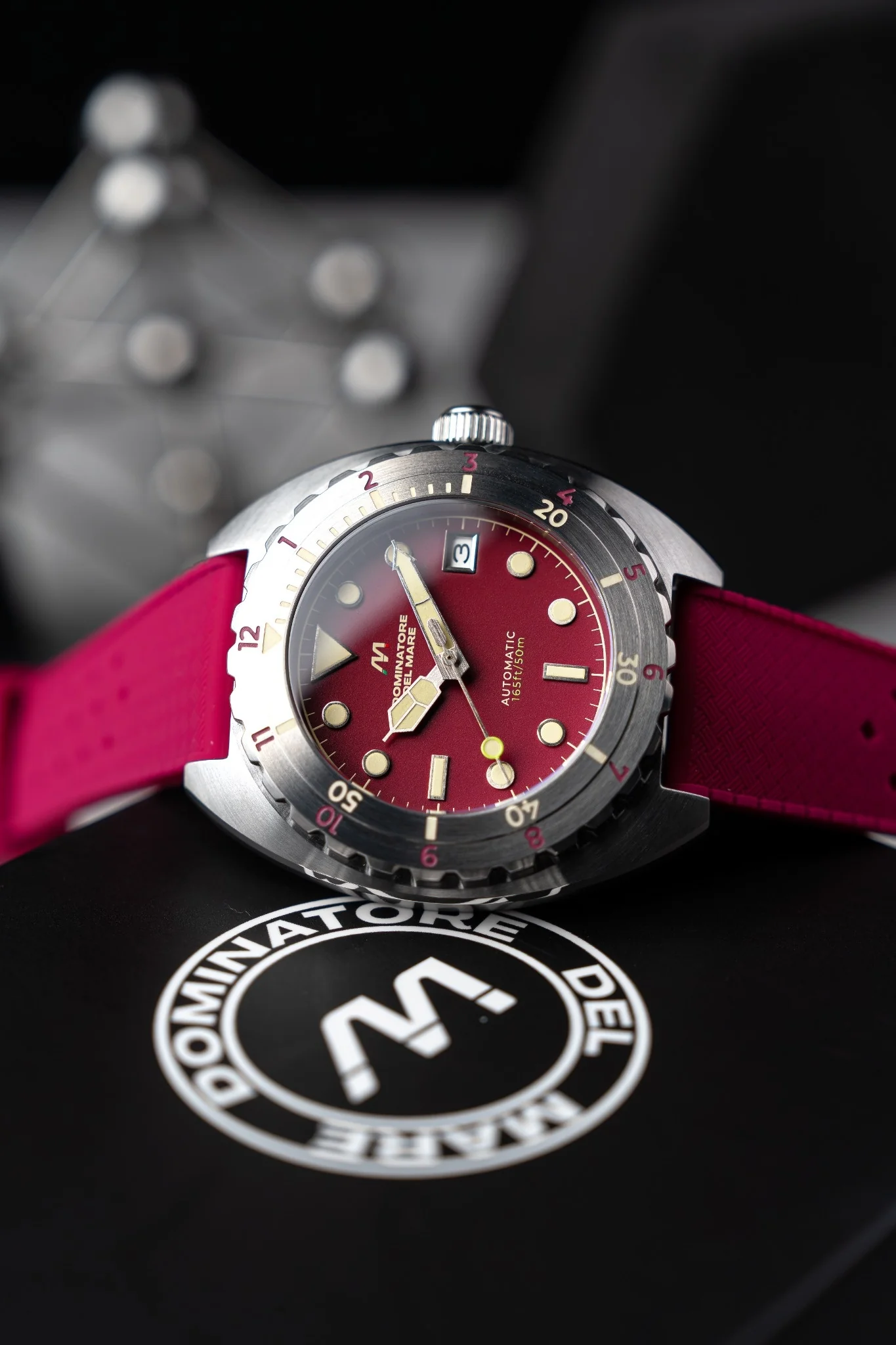 Dominatore Del Mare Men's 44mm Amalfi Automatic Silicone Strap Watch - Image 8
