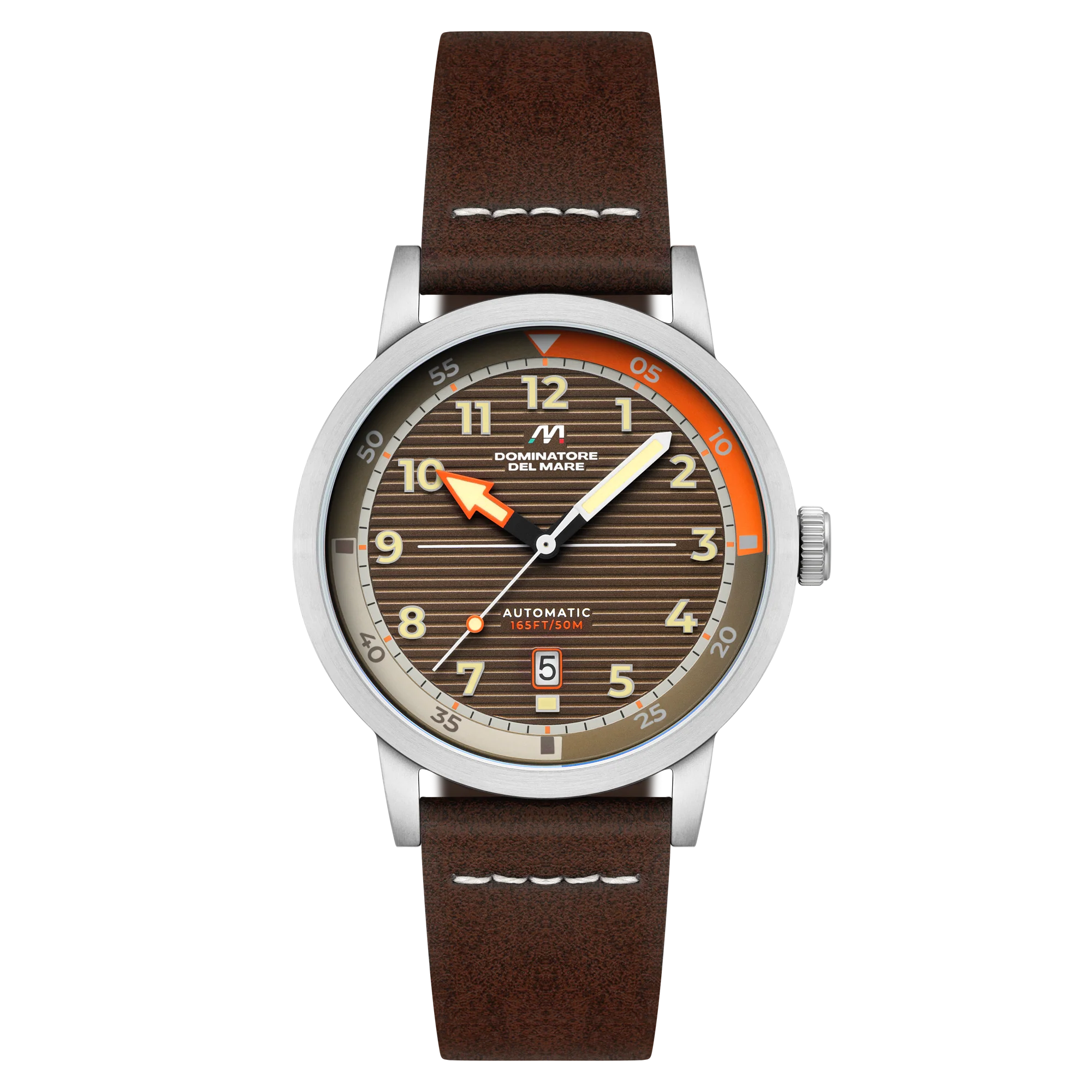 Dominatore Del Mare Men's 44mm Camogli Automatic Leather Strap Watch - Image 5