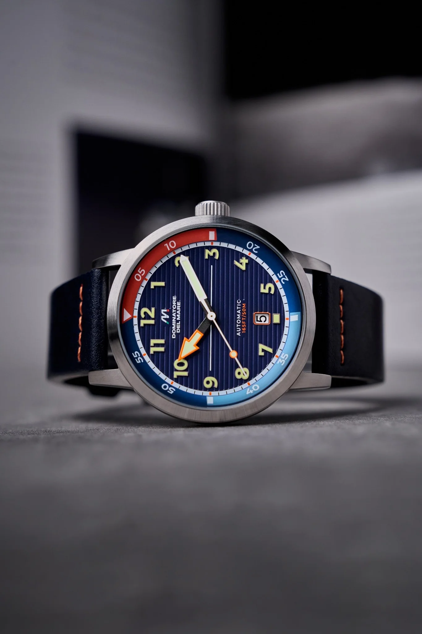 Dominatore Del Mare Men's 44mm Camogli Automatic Leather Strap Watch - Image 8