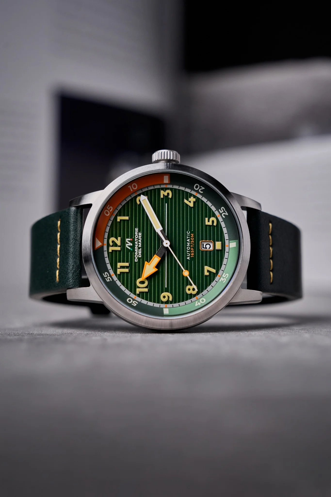 Dominatore Del Mare Men's 44mm Camogli Automatic Leather Strap Watch - Image 9