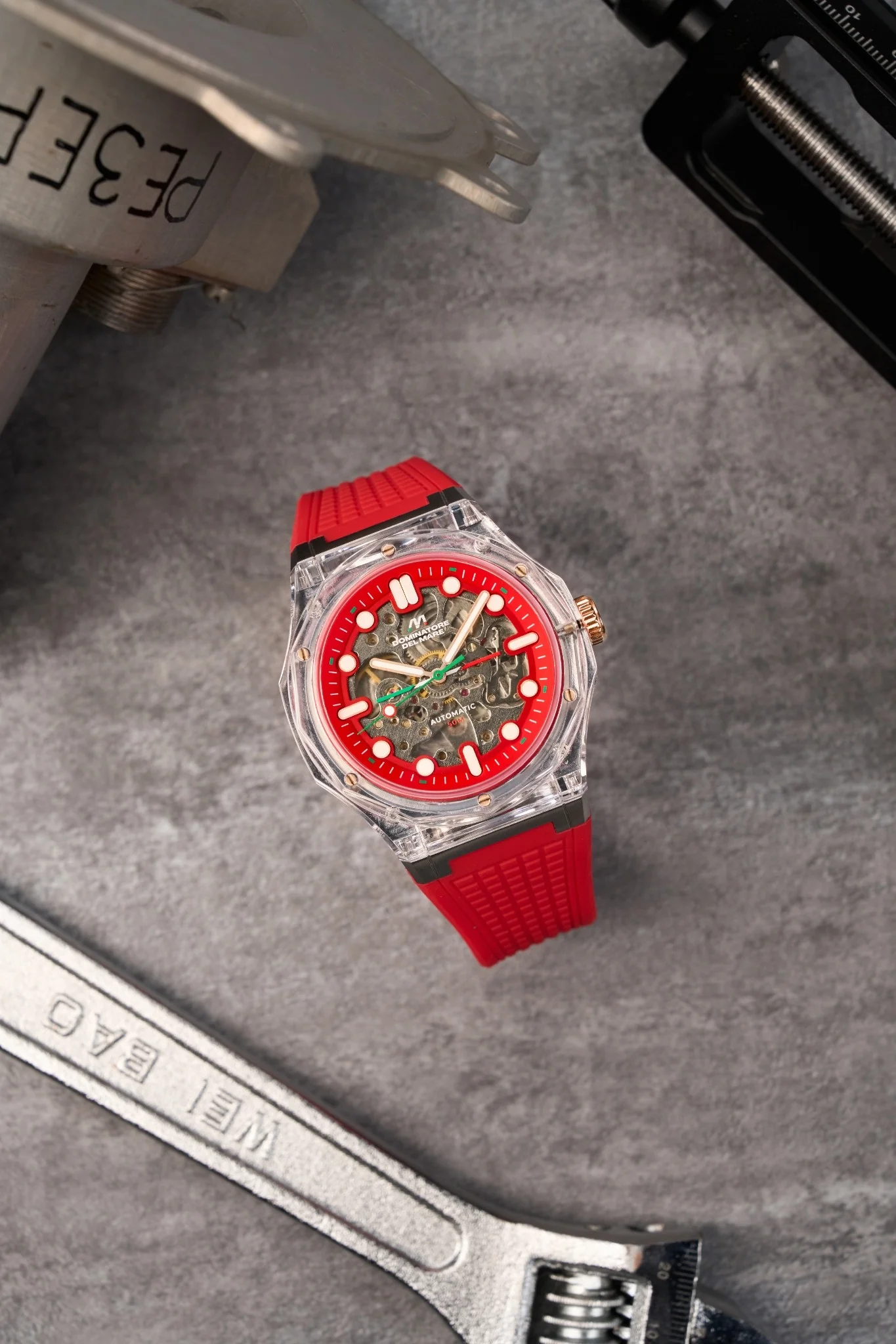 Dominatore Del Mare Men's 45mm Ravello Automatic Silicone Strap Watch - Image 13