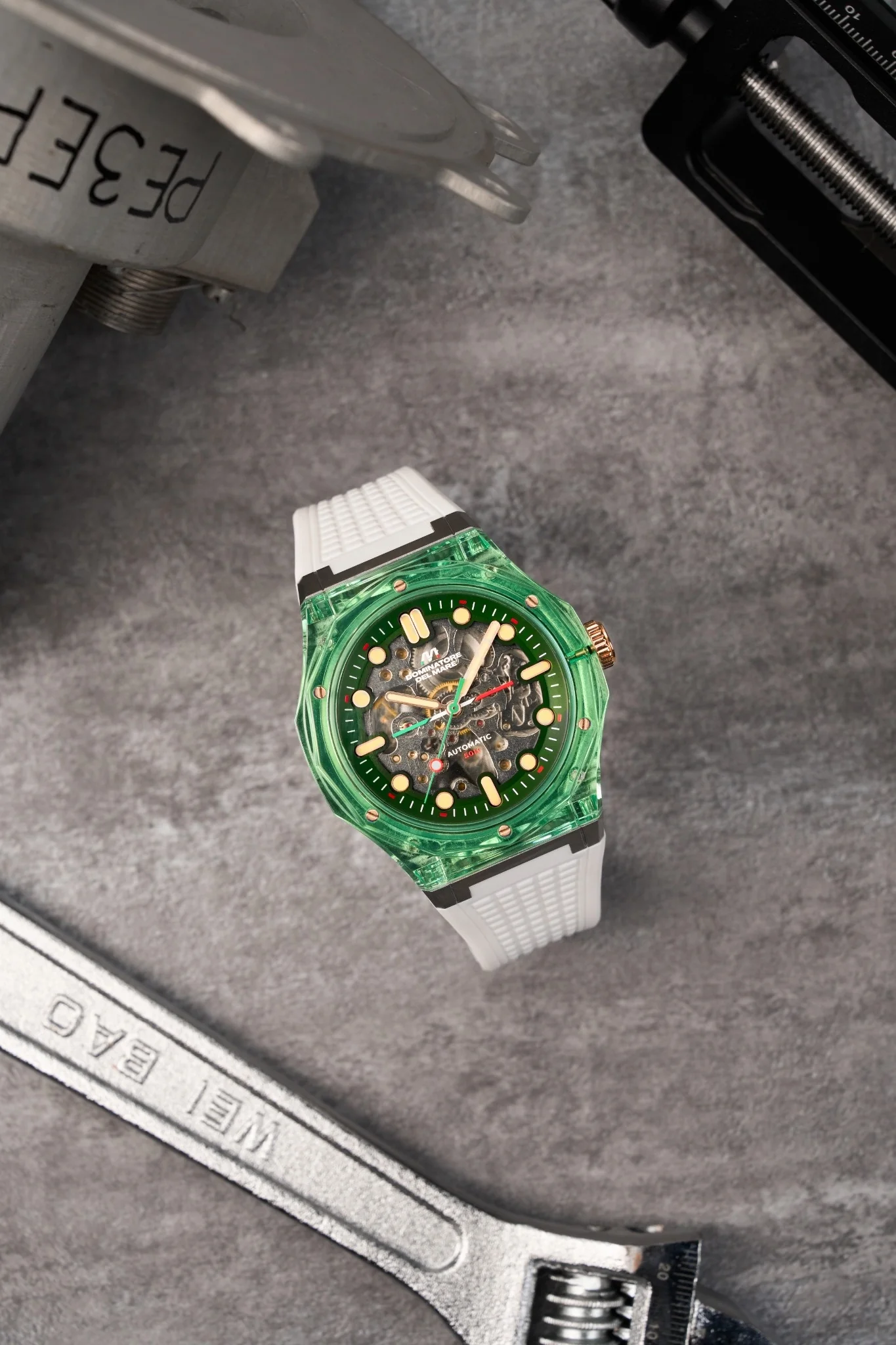 Dominatore Del Mare Men's 45mm Ravello Automatic Silicone Strap Watch - Image 15