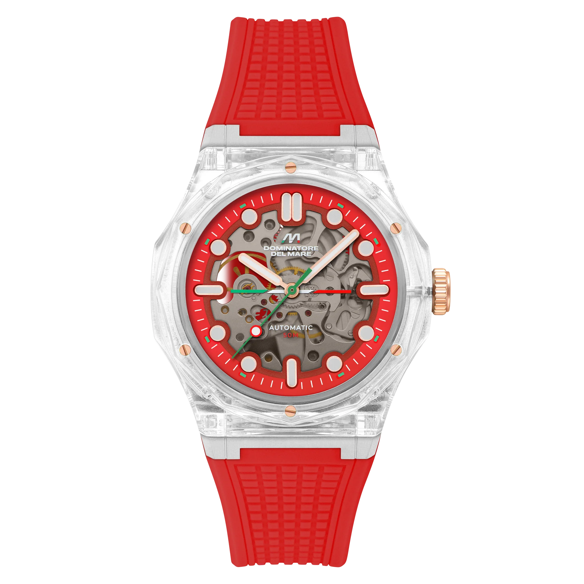 Dominatore Del Mare Men's 45mm Ravello Automatic Silicone Strap Watch - Image 6
