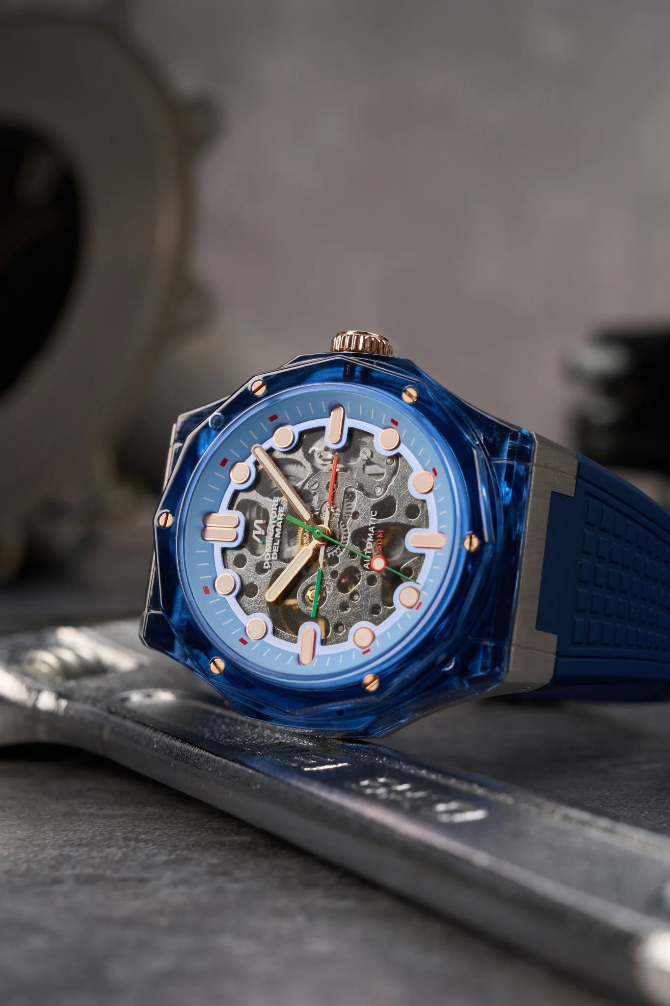 Dominatore Del Mare Men's 45mm Ravello Automatic Silicone Strap Watch - Image 9