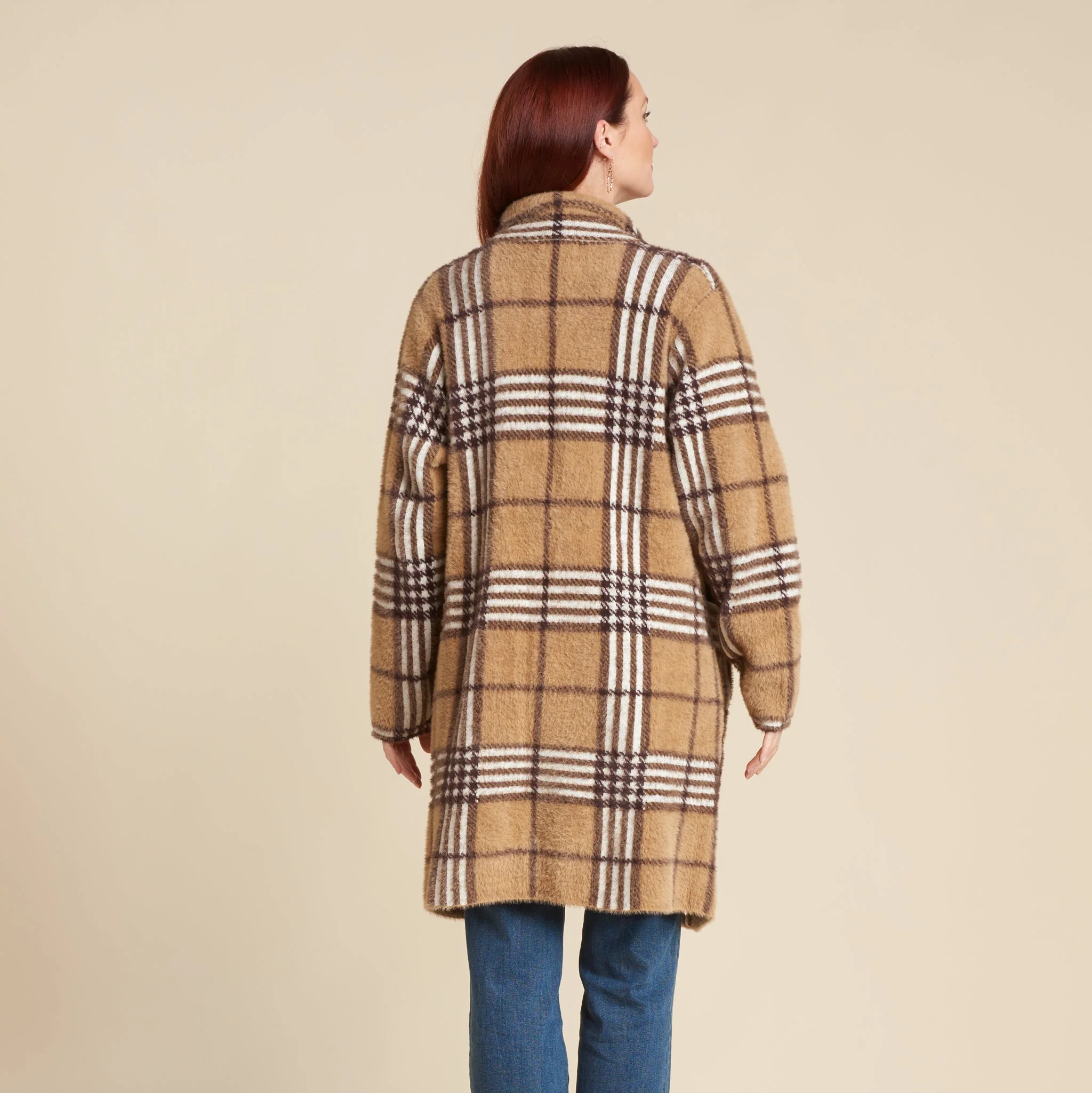 Christopher & Banks Double Knit Plaid Coatigan - Image 2
