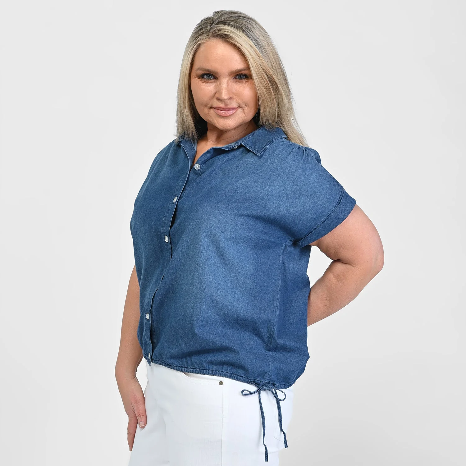 Christopher & Banks Drawstring Waist Short Sleeve Shirt - Image 10