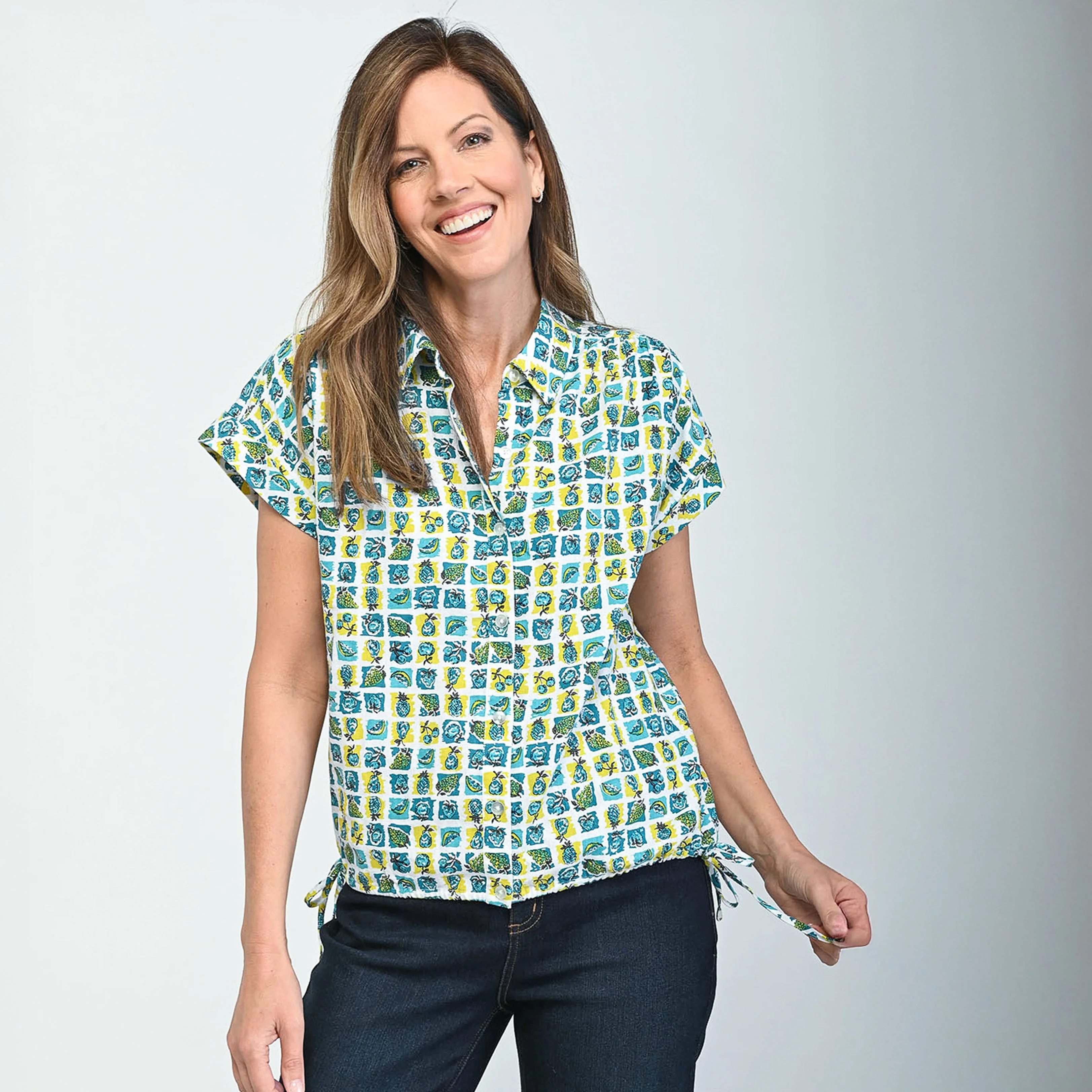 Christopher & Banks Drawstring Waist Short Sleeve Shirt - Image 2