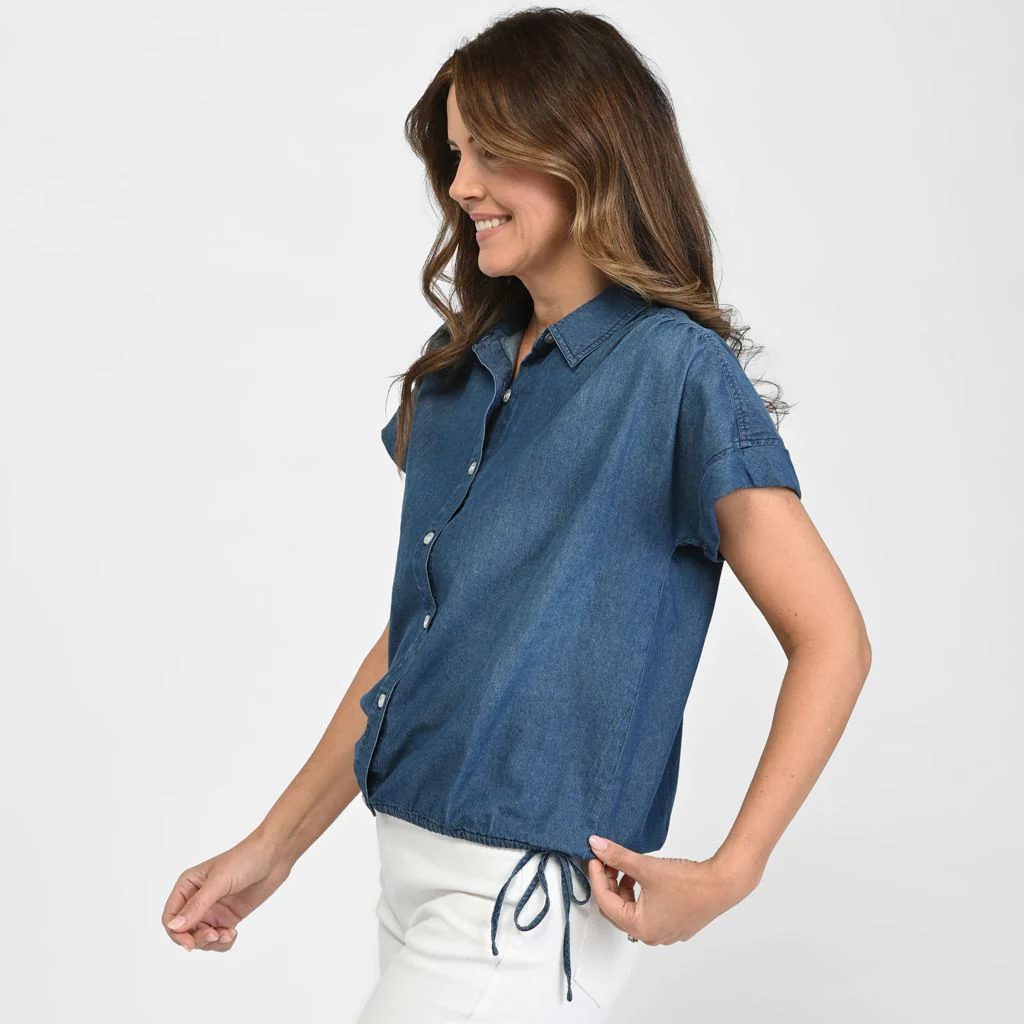 Christopher & Banks Drawstring Waist Short Sleeve Shirt - Image 5