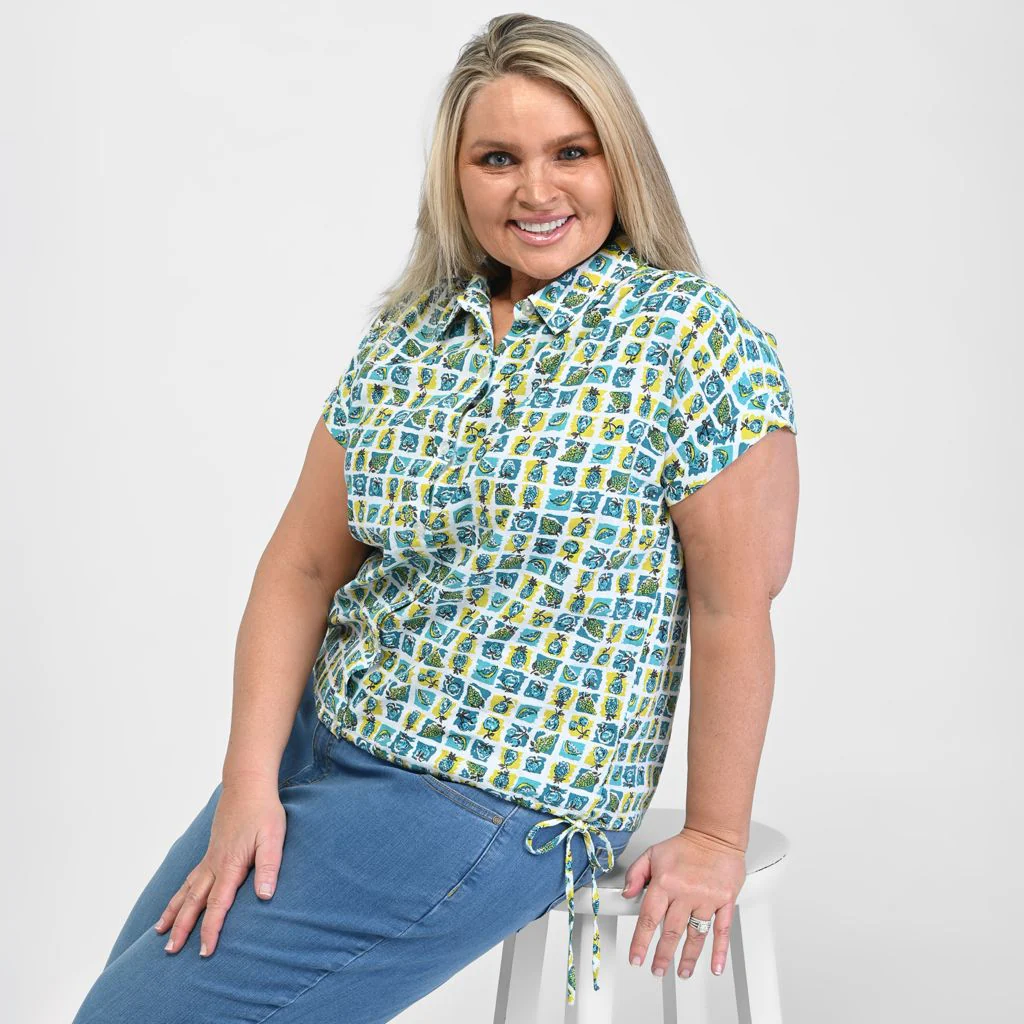 Christopher & Banks Drawstring Waist Short Sleeve Shirt - Image 6