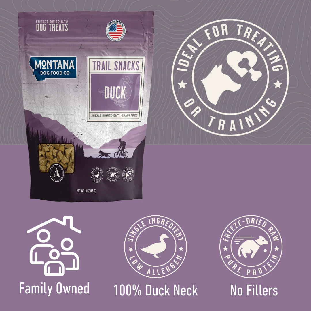 Montana Dog Food Co Duck Freeze-Dried Dog Treats 3oz - Image 3