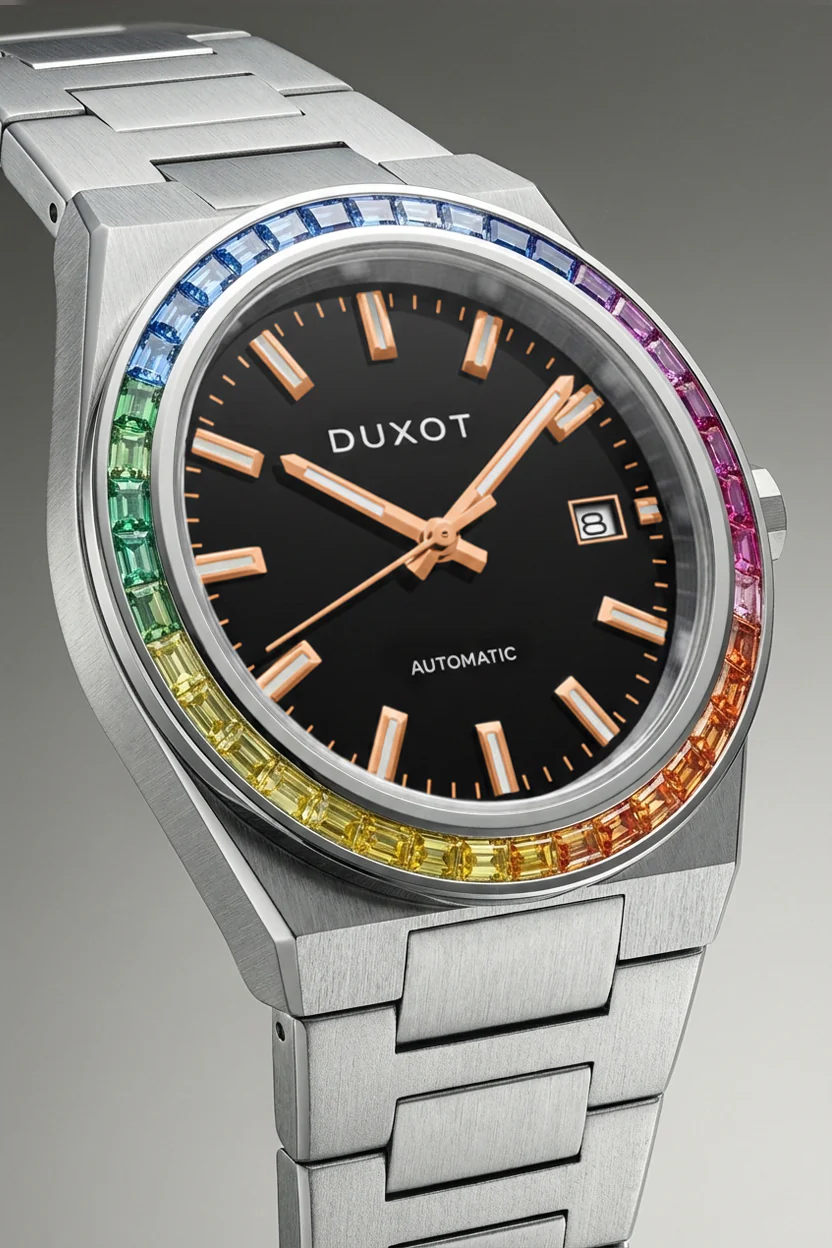 Duxot Men's 38mm Alicante Rainbow Automatic Interchangeable Bezel Bracelet Watch - Image 10