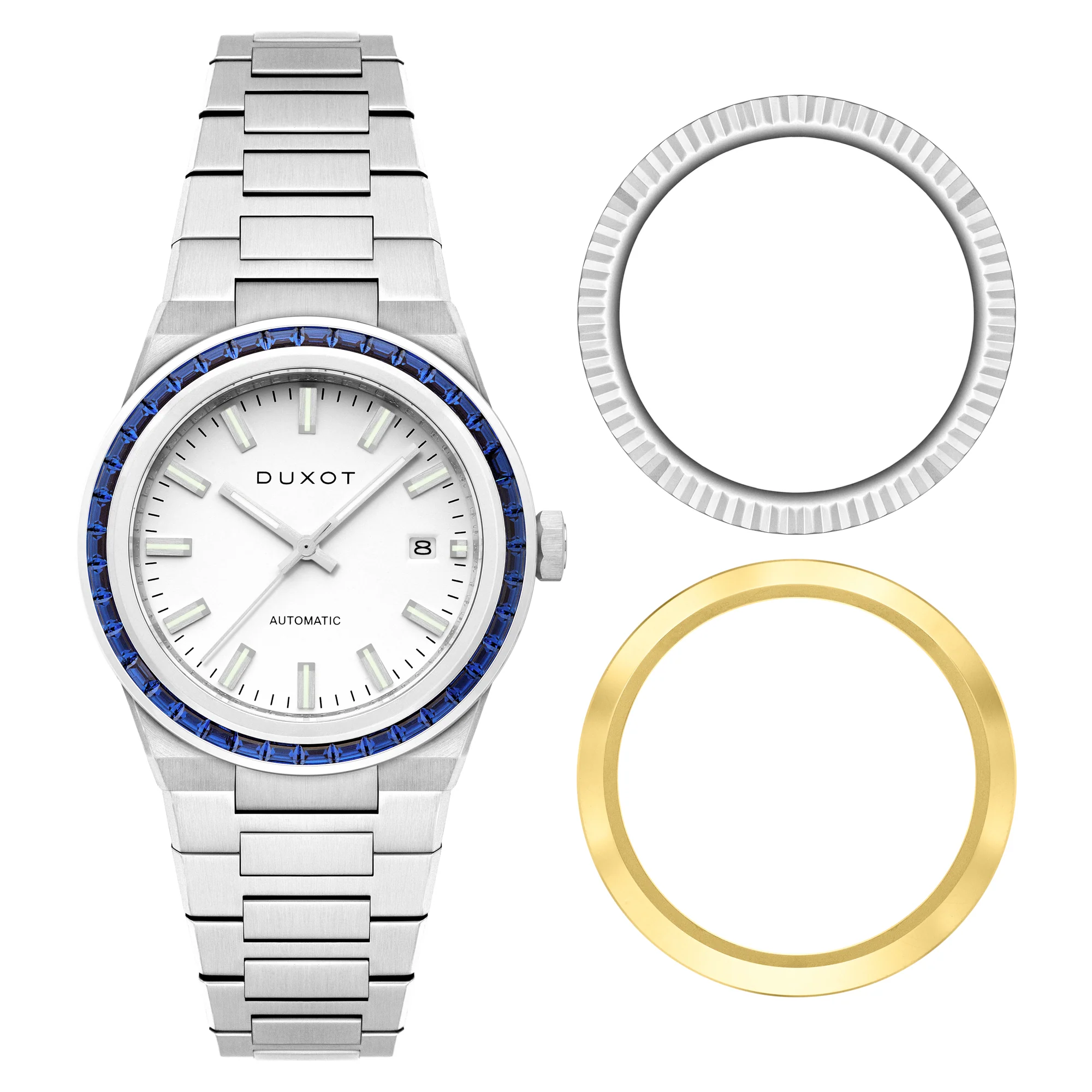 Duxot Men's 38mm Alicante Rainbow Automatic Interchangeable Bezel Bracelet Watch - Image 3