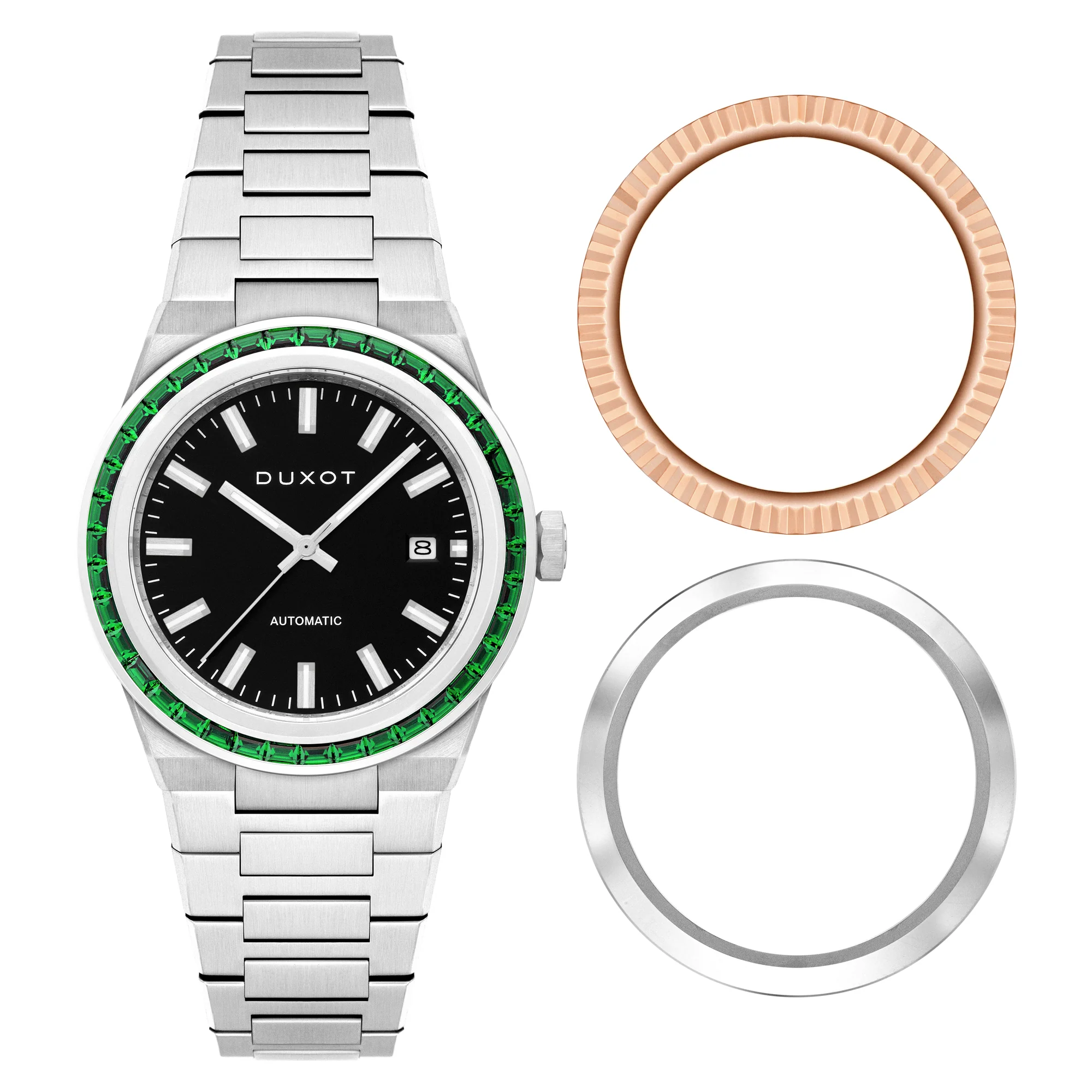Duxot Men's 38mm Alicante Rainbow Automatic Interchangeable Bezel Bracelet Watch - Image 5