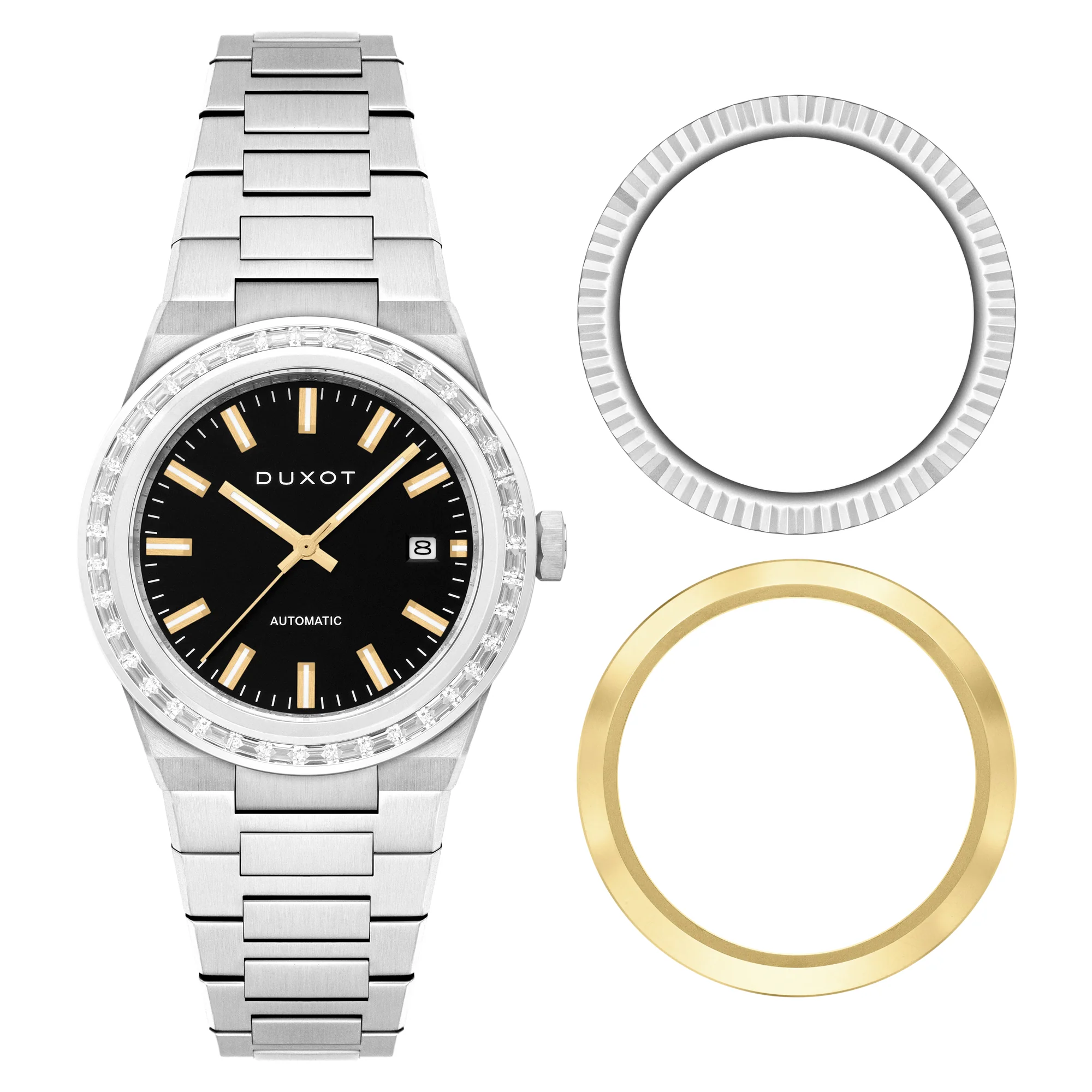 Duxot Men's 38mm Alicante Rainbow Automatic Interchangeable Bezel Bracelet Watch - Image 6