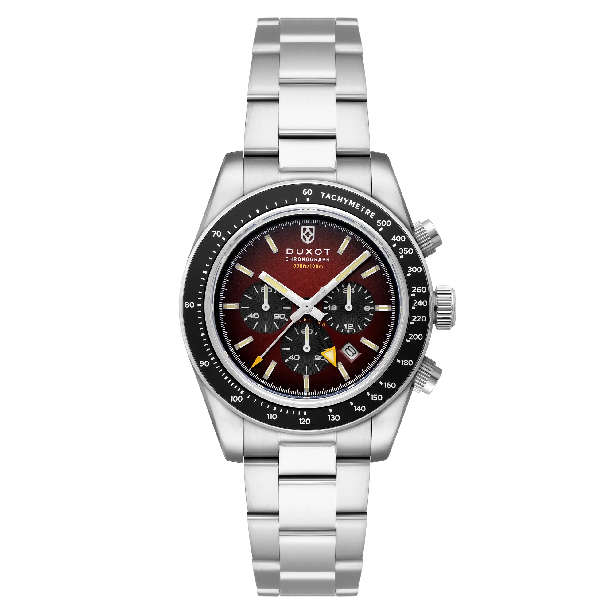 Duxot Men's 39mm Vitesse Quartz Chronograph Dual Time Bracelet Watch - Image 3