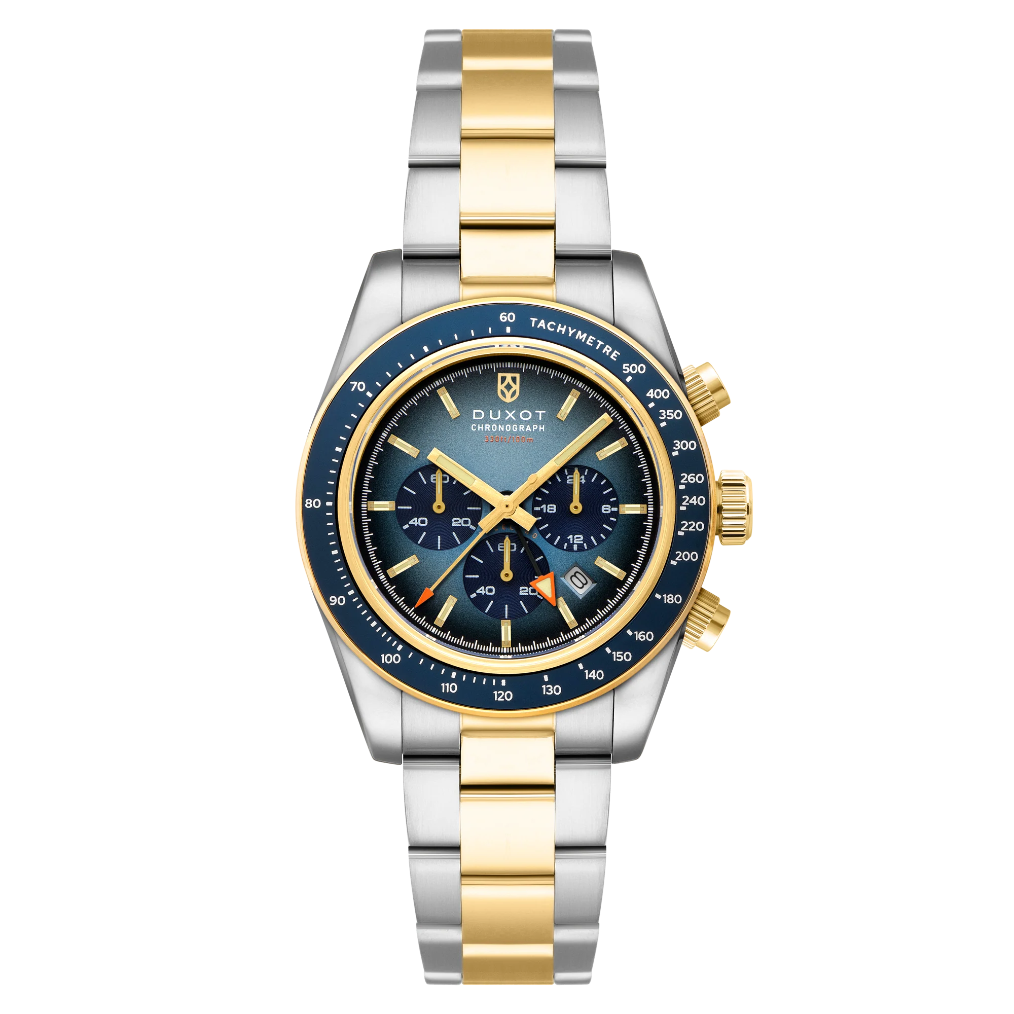 Duxot Men's 39mm Vitesse Quartz Chronograph Dual Time Bracelet Watch - Image 4