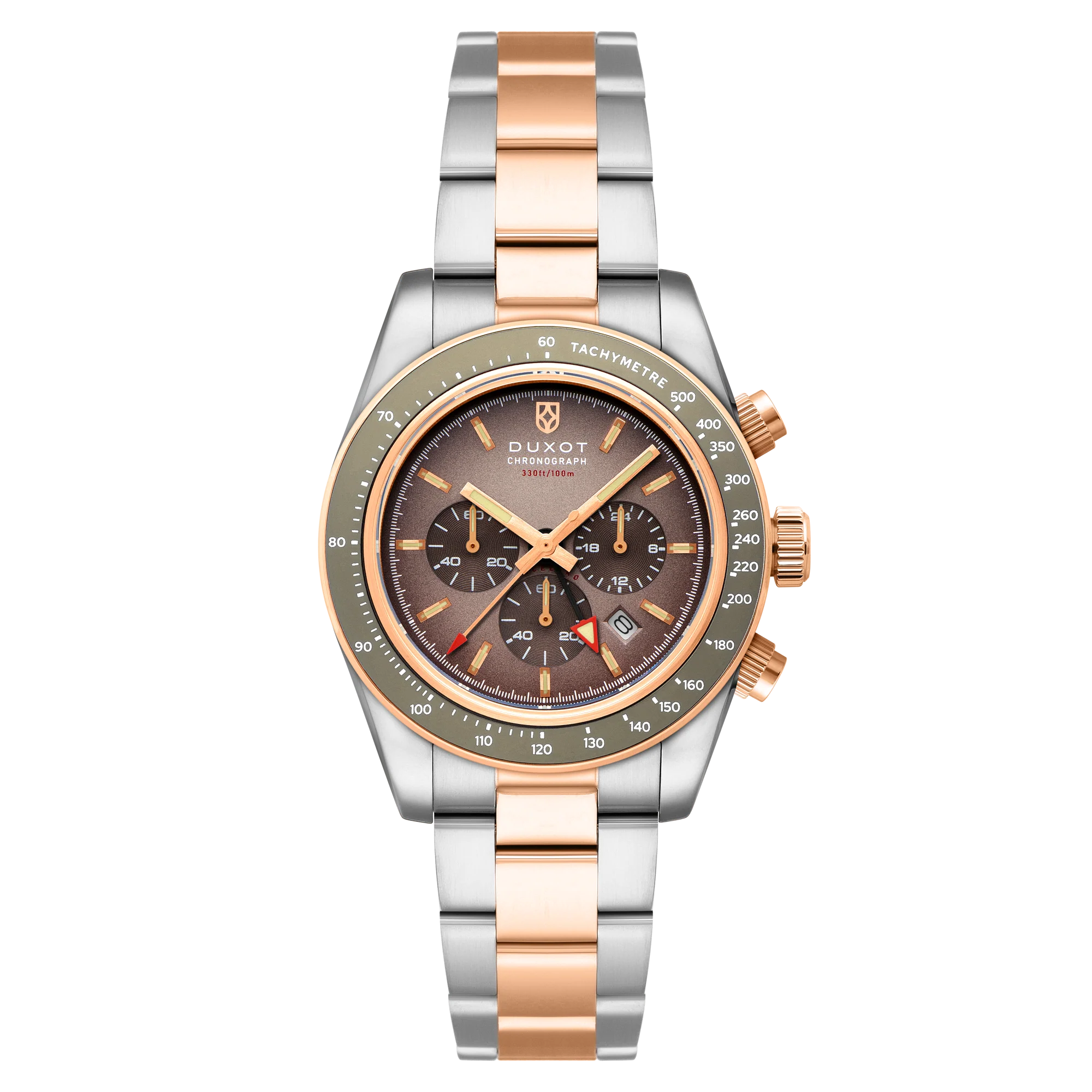 Duxot Men's 39mm Vitesse Quartz Chronograph Dual Time Bracelet Watch - Image 5