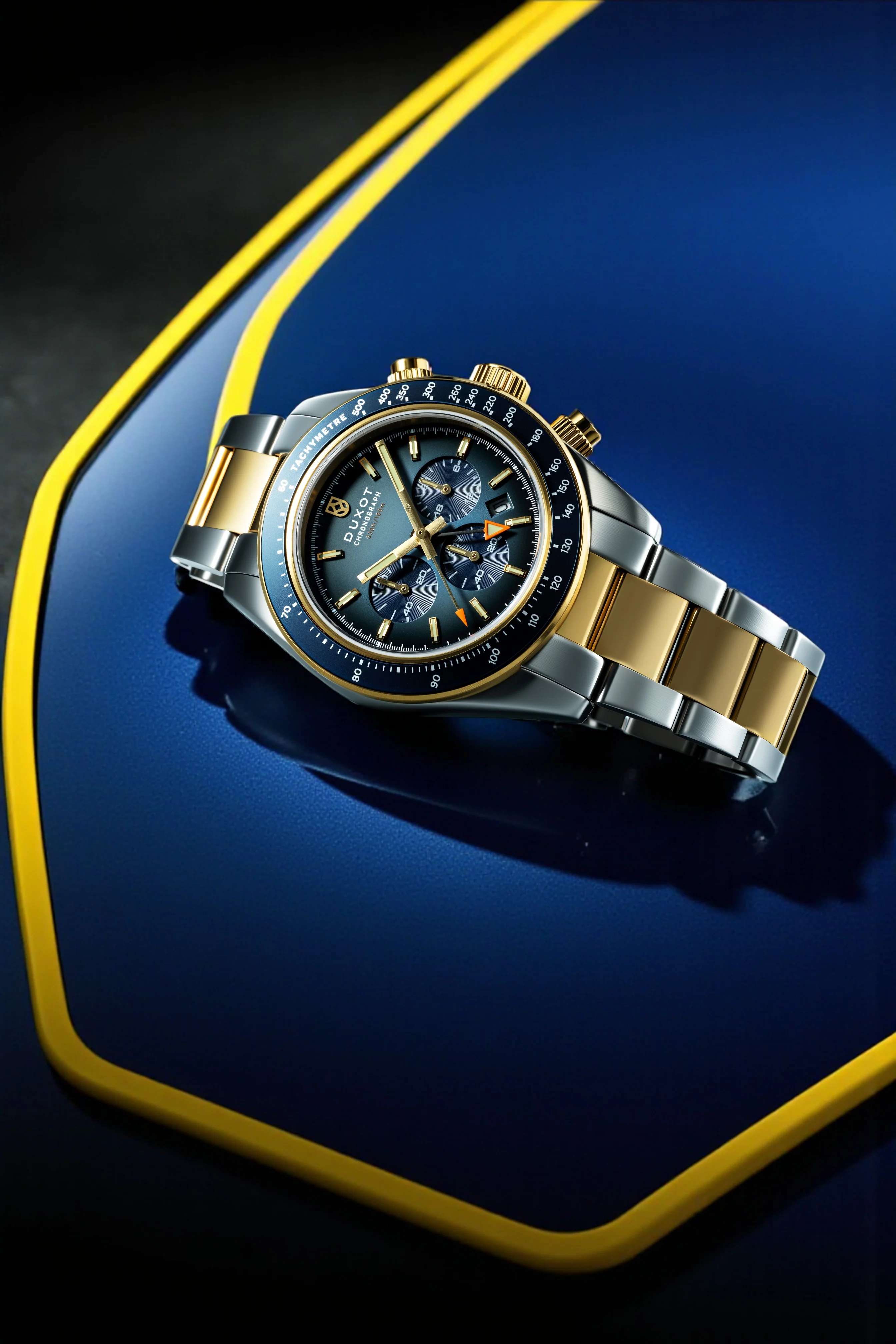 Duxot Men's 39mm Vitesse Quartz Chronograph Dual Time Bracelet Watch - Image 6
