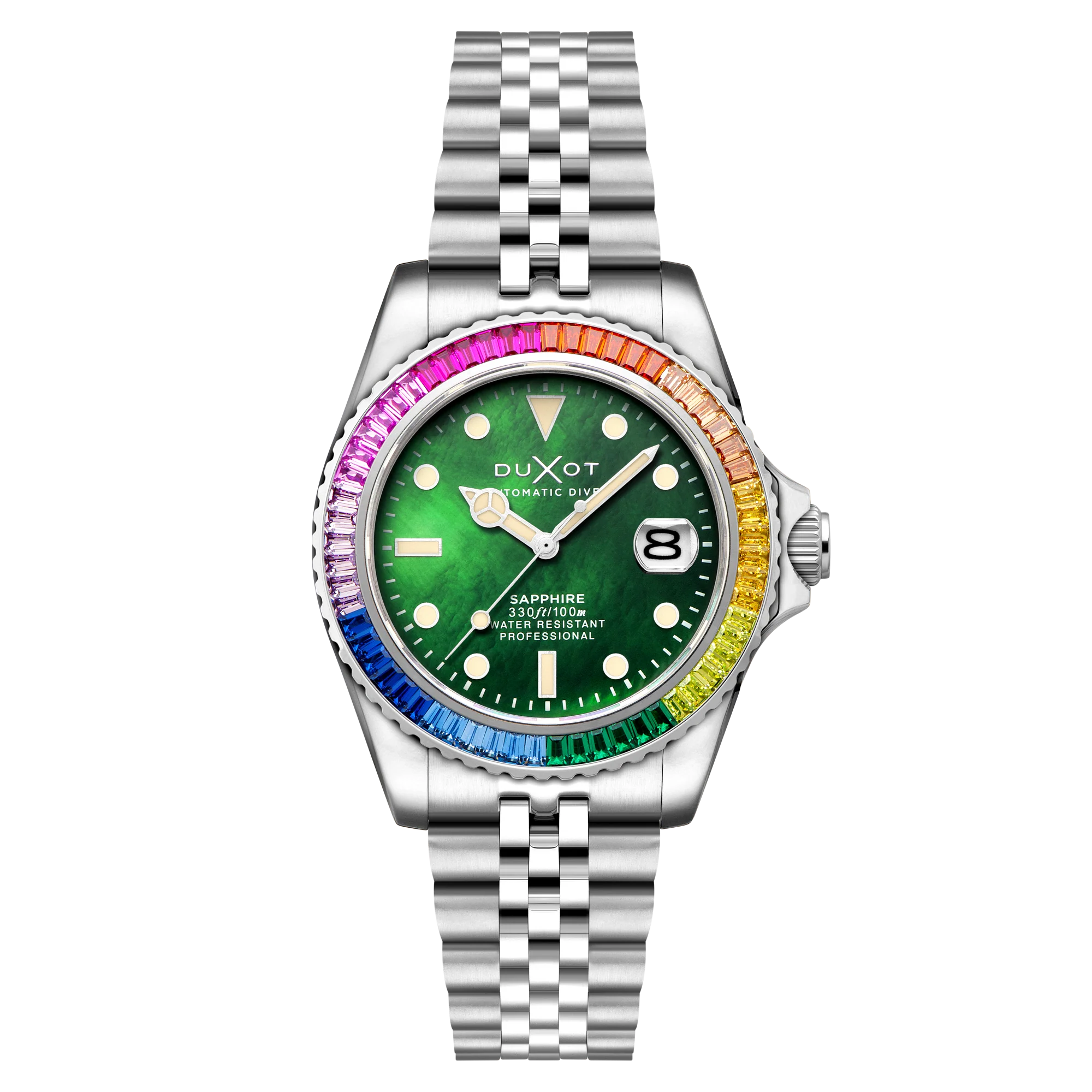 Duxot Men's 40mm Atlantica 40 Rainbow Automatic MOP Dial Bracelet Watch - Image 4