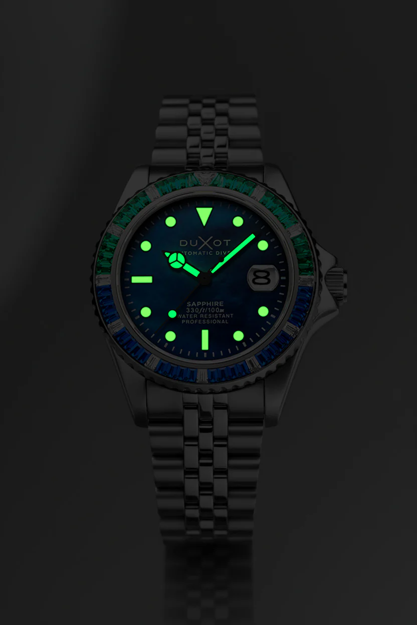 Duxot Men's 40mm Atlantica 40 Rainbow Automatic MOP Dial Bracelet Watch - Image 7