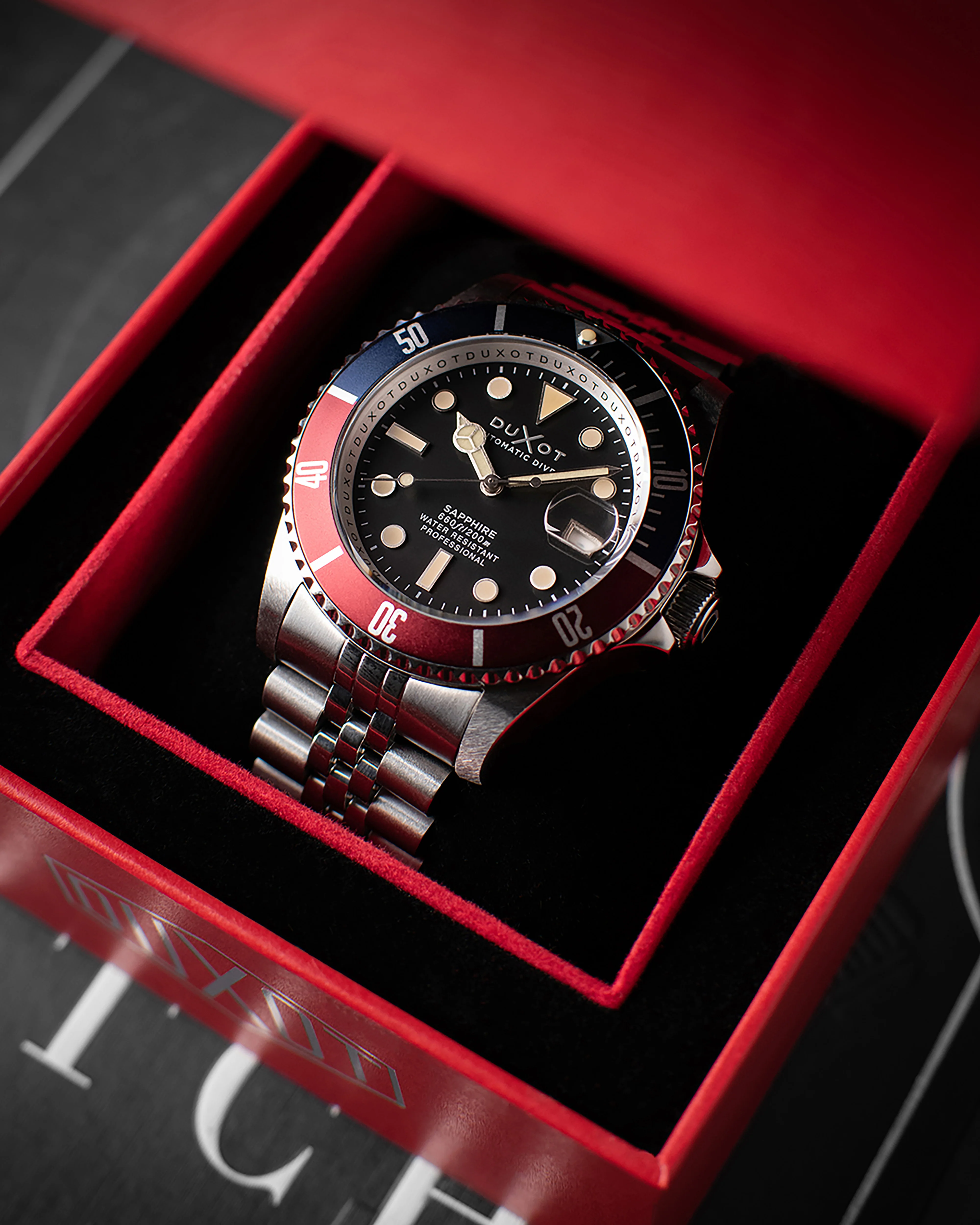 Duxot Men's 42mm Atlantica Diver Automatic Two-Tone Bracelet Watch - Image 4