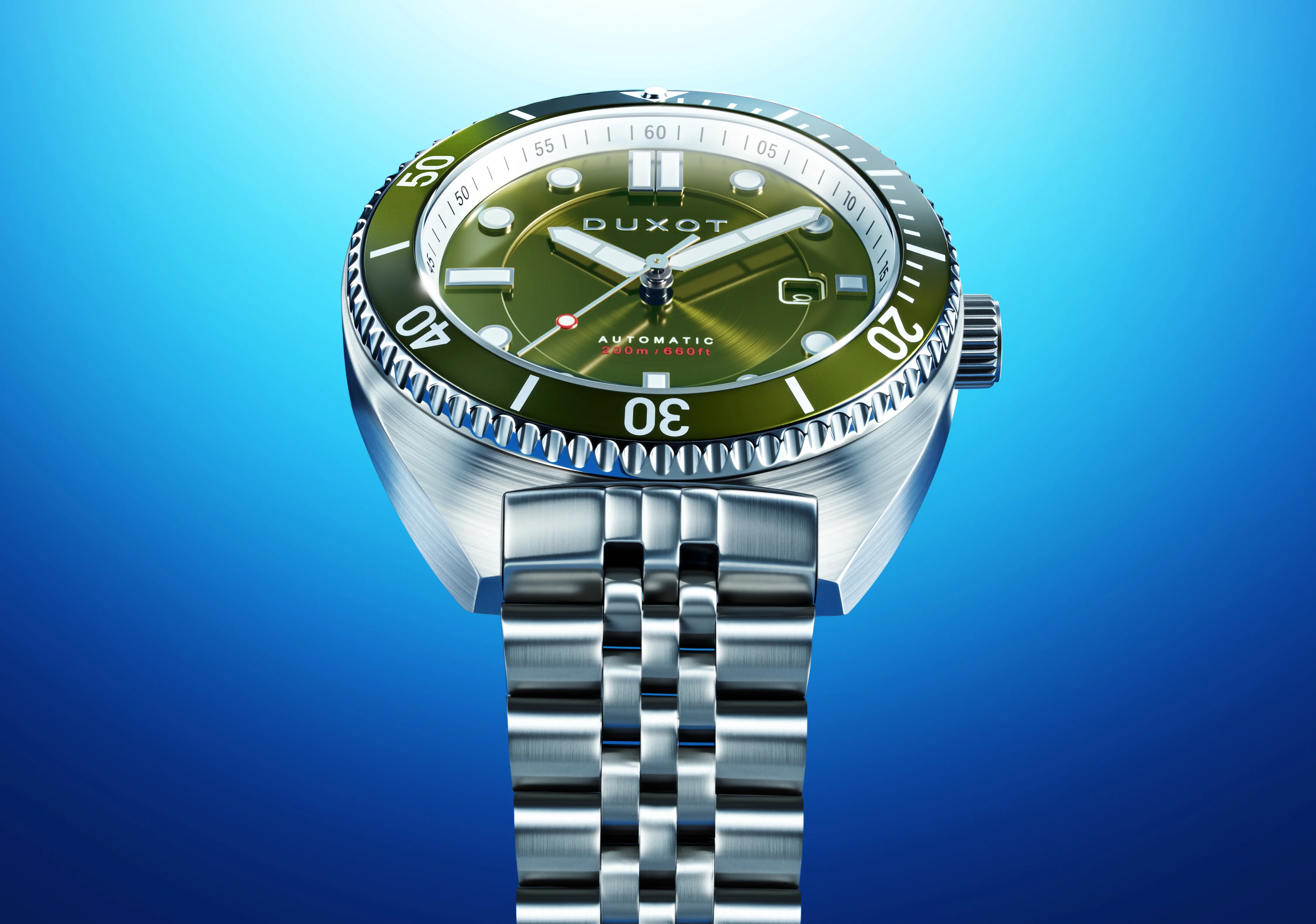 Duxot Men's 45mm Tortuga Automatic Date Stainless Bracelet Watch - Image 10