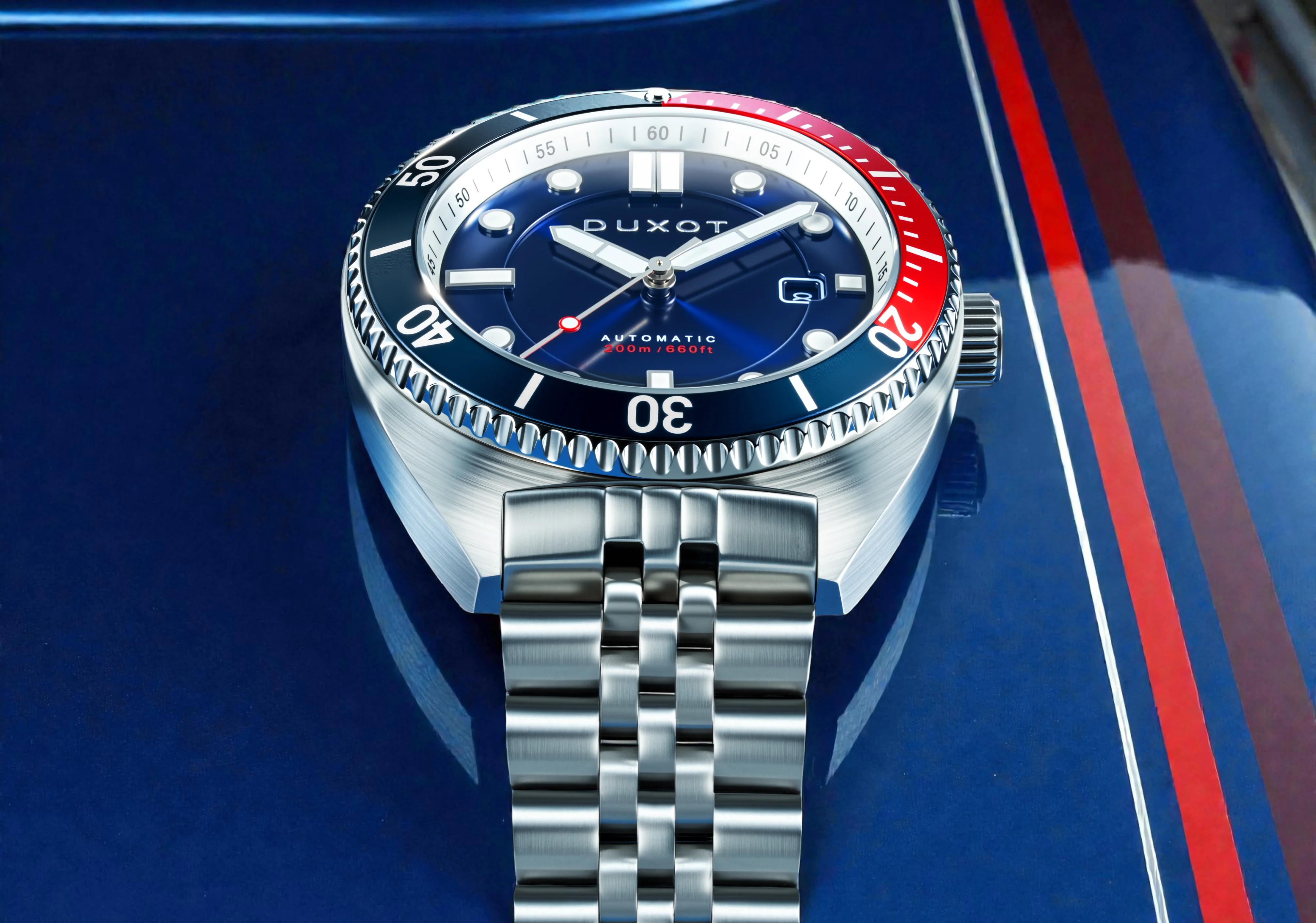 Duxot Men's 45mm Tortuga Automatic Date Stainless Bracelet Watch - Image 11