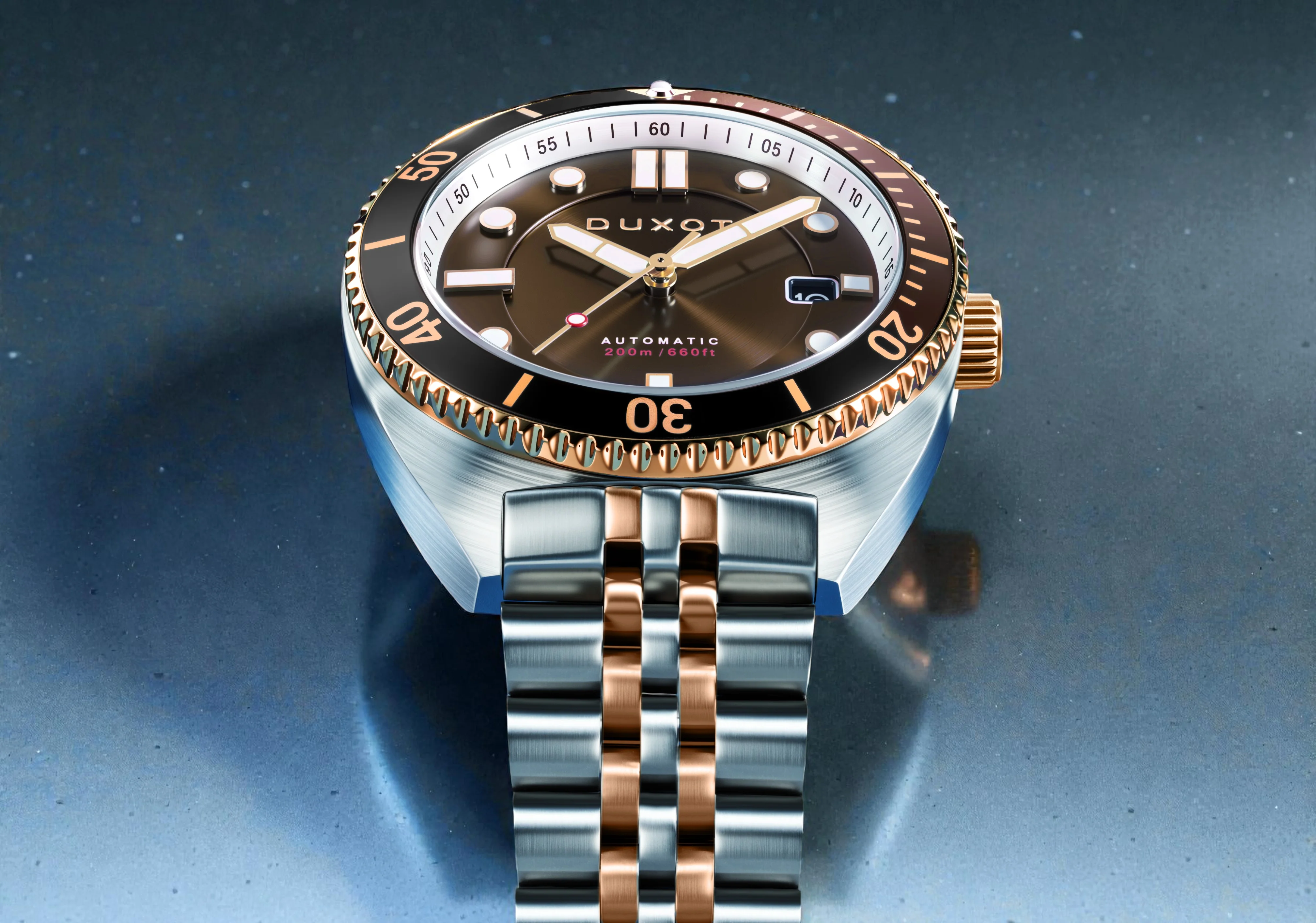 Duxot Men's 45mm Tortuga Automatic Date Stainless Bracelet Watch - Image 13