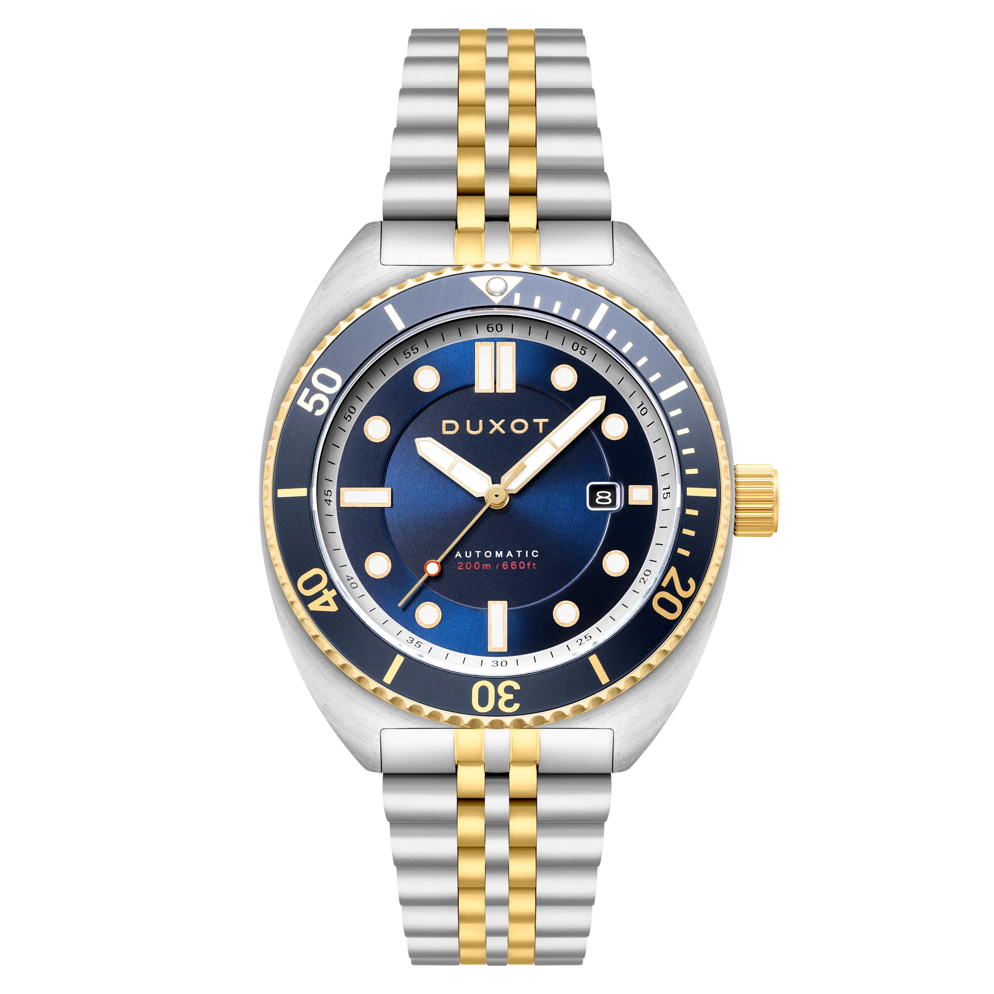 Duxot Men's 45mm Tortuga Automatic Date Stainless Bracelet Watch - Image 4