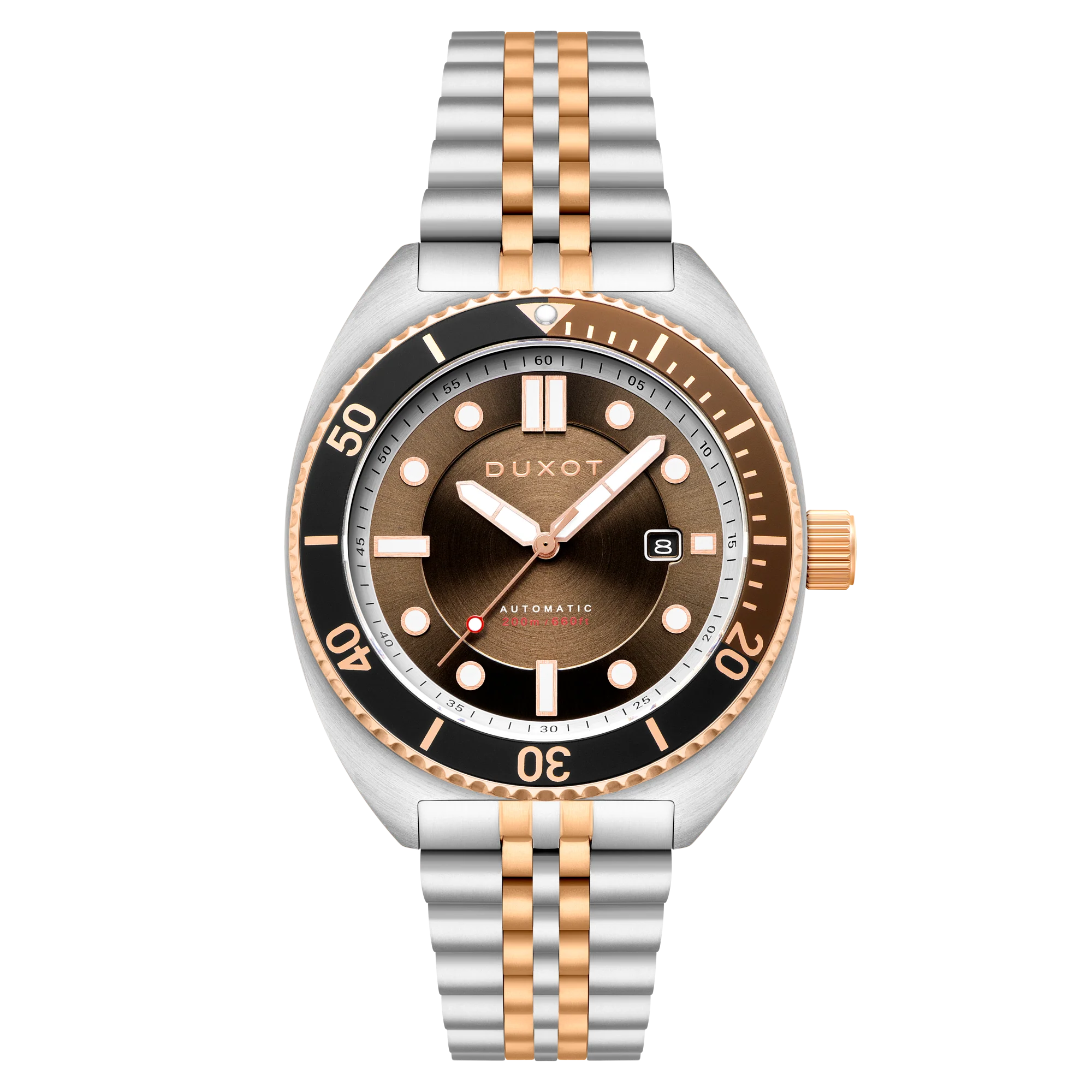 Duxot Men's 45mm Tortuga Automatic Date Stainless Bracelet Watch - Image 5