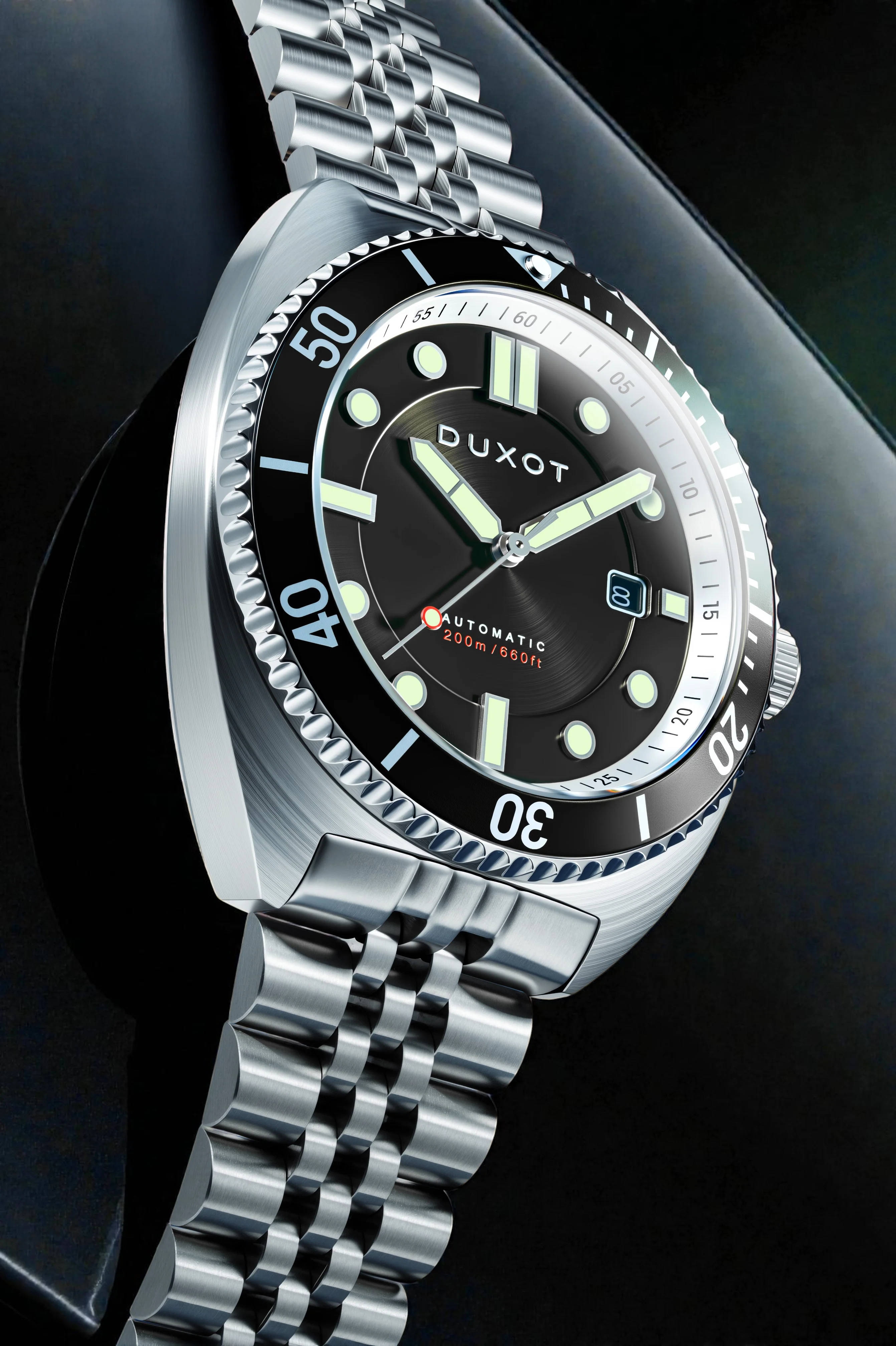 Duxot Men's 45mm Tortuga Automatic Date Stainless Bracelet Watch - Image 7