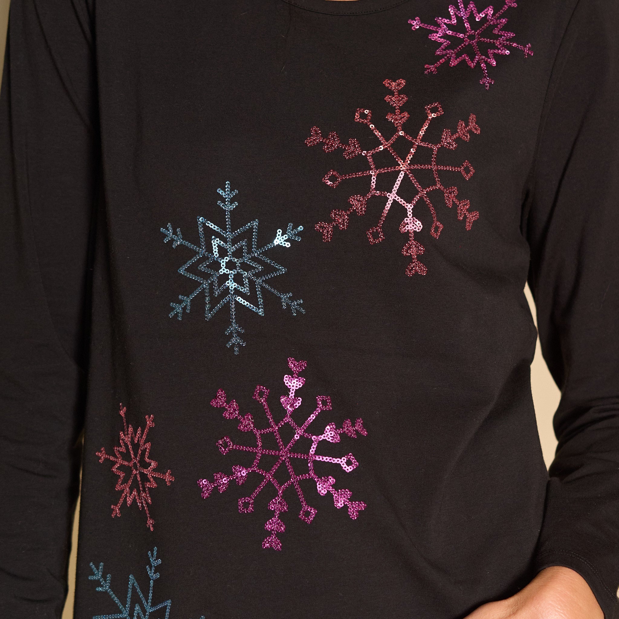 Christopher & Banks Embellished Snowflake Tee - Image 5