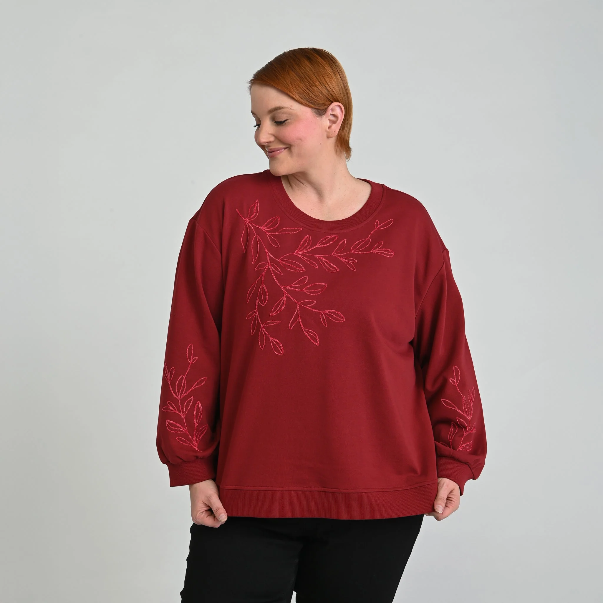 Christopher & Banks Embroidered French Terry Sweatshirt - Image 6