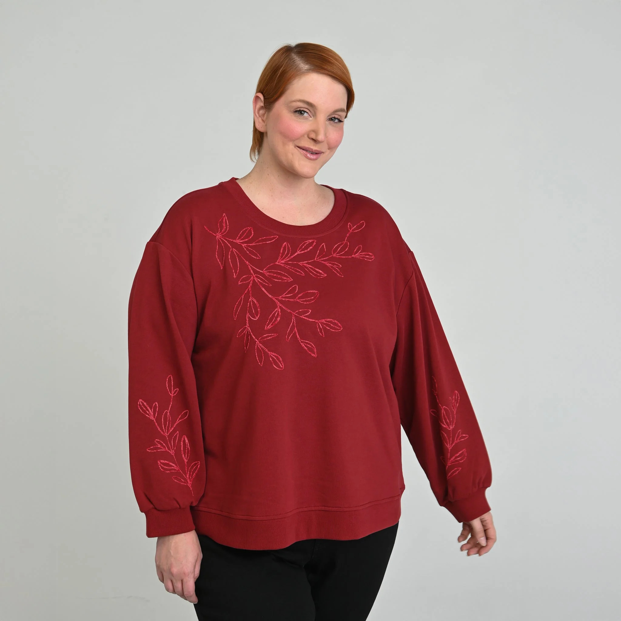 Christopher & Banks Embroidered French Terry Sweatshirt - Image 8
