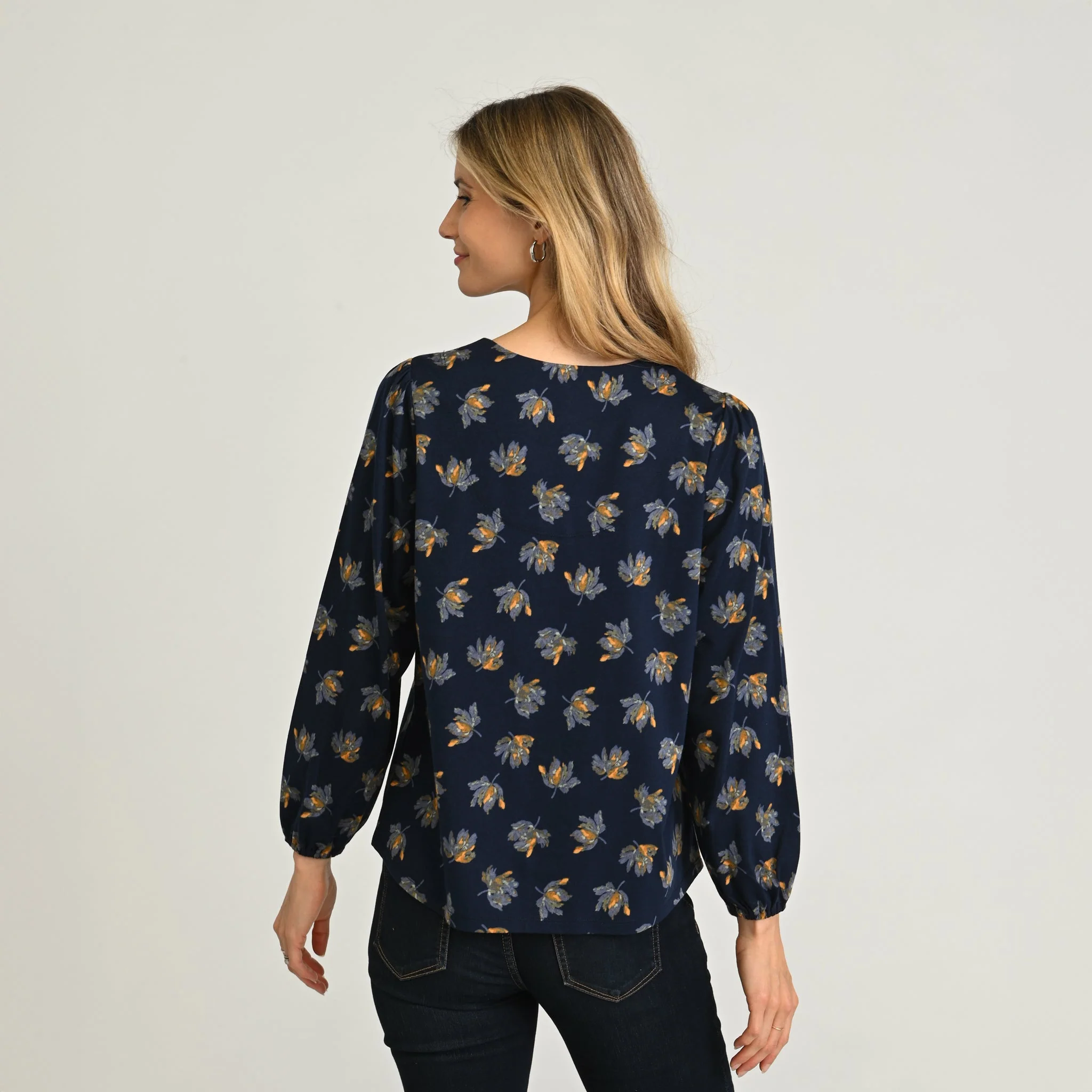 Christopher & Banks Embroidered Tie Neck Peasant Top - Image 4