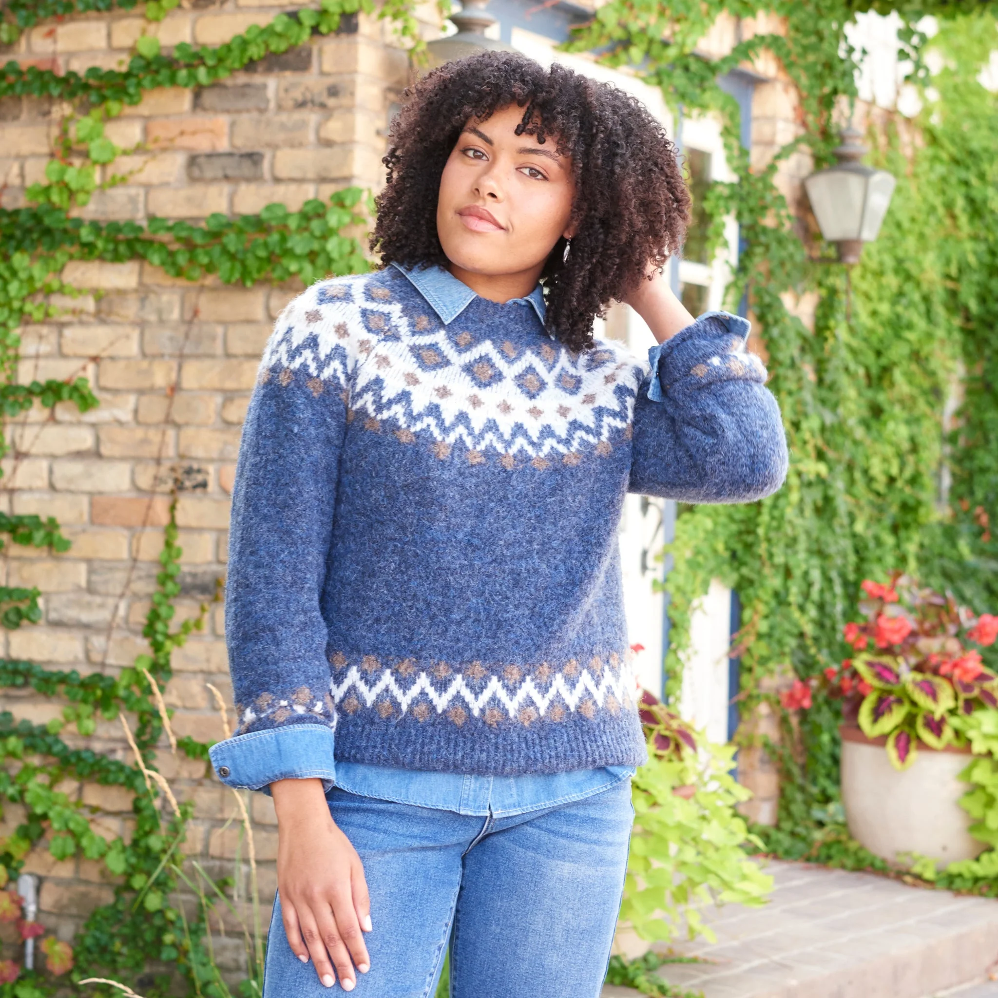 Christopher & Banks Fair Isle Crewneck Sweater - Image 2